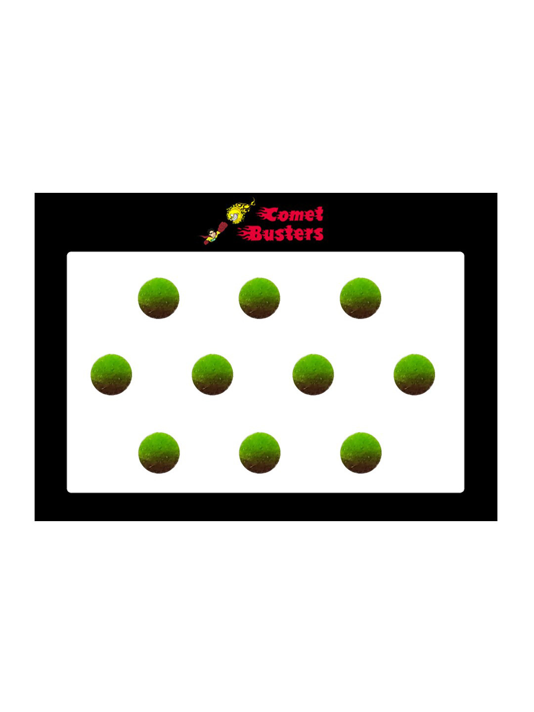 Comet Busters 10 Pcs Reusable Designer Round Bindis - Green
