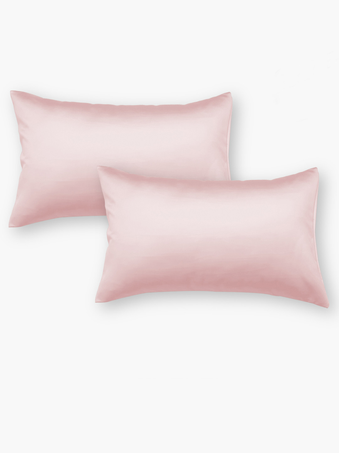 Seevo Set Of 2 Peach 400 TC Satin Pillow Covers