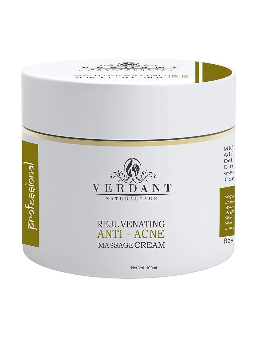 Verdant Natural Care Rejuvenating Anti-Acne Face Massage Cream - 100 ml