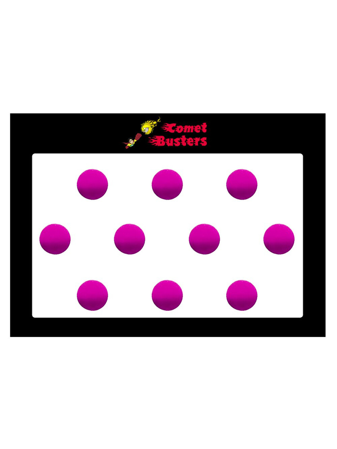 Comet Busters 10 Pcs Reusable Designer Bindis - Magenta
