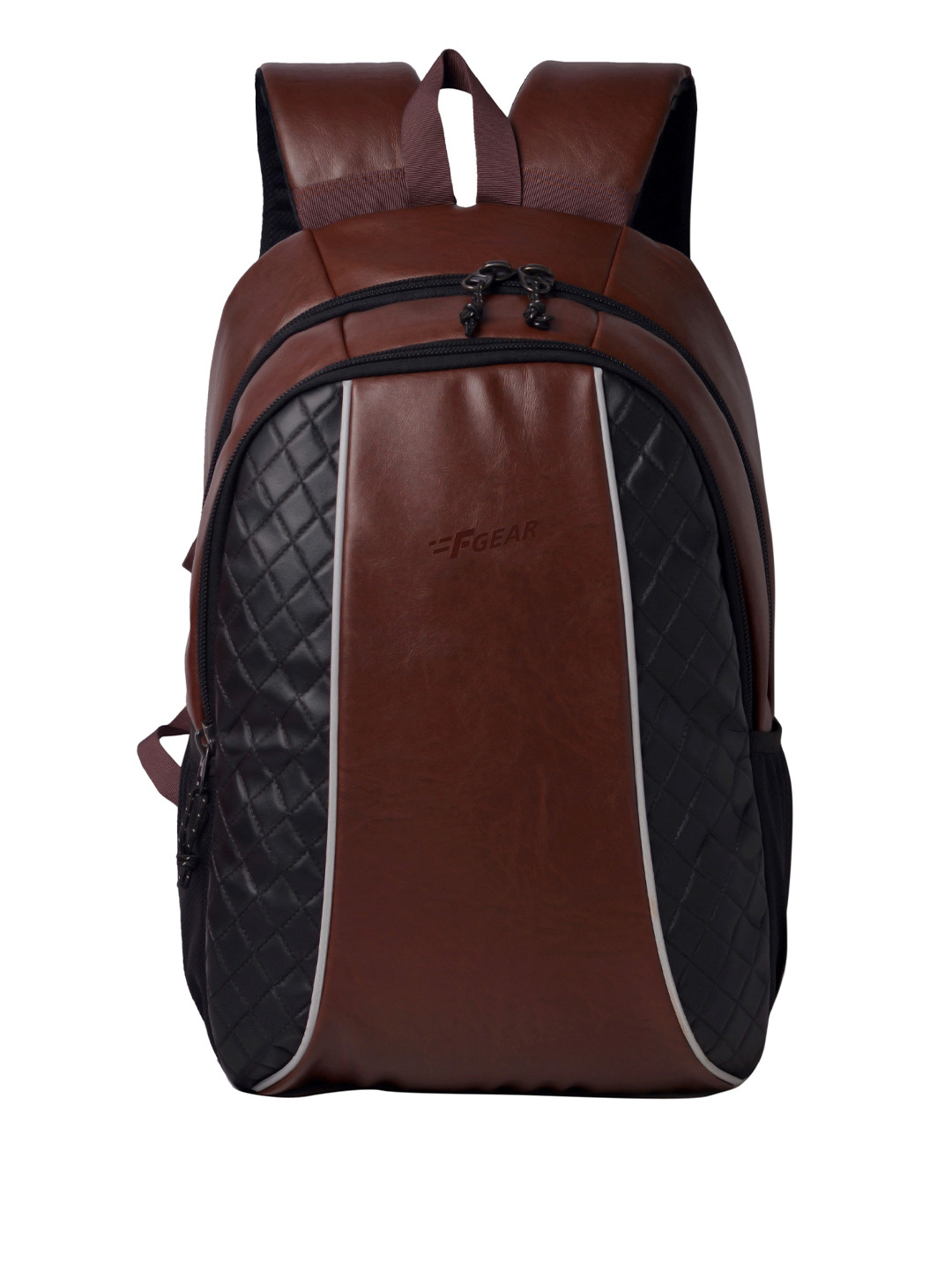 F Gear Unisex Brown & Black Solid Carlton V2 Backpack