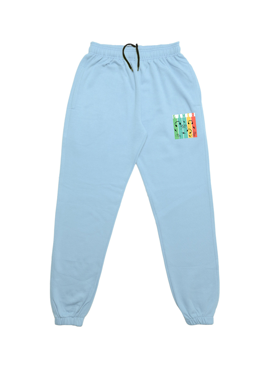 TINY HUG Boys Blue Solid sleep to streat Track Pants