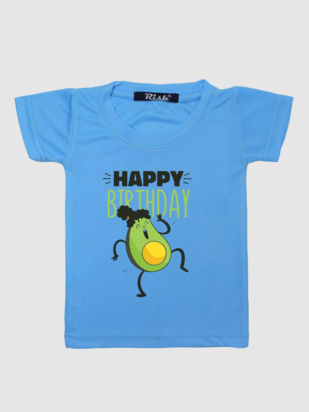 RISH Boys Blue & Black Printed Oversized T-shirt