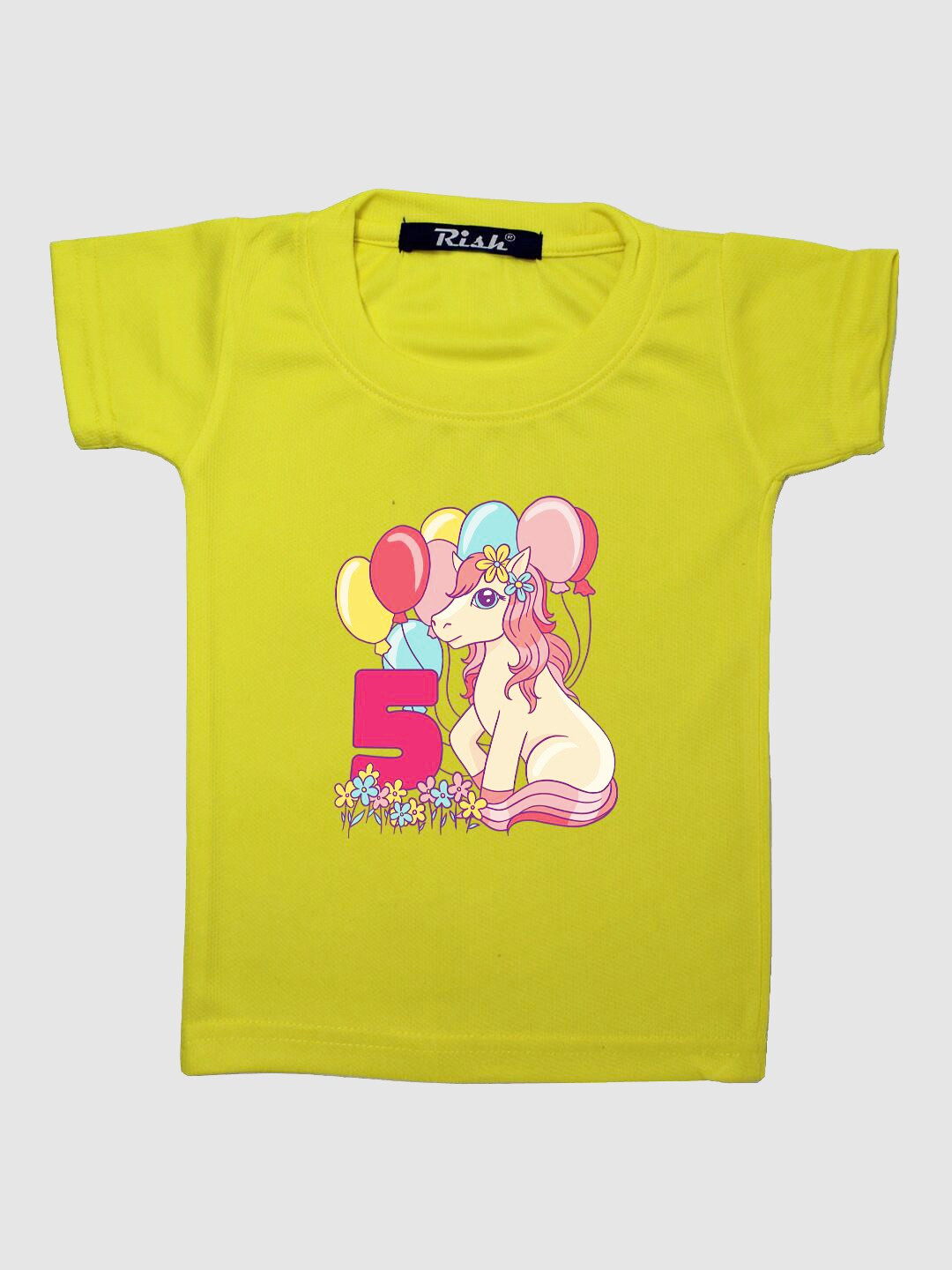 RISH Boys Yellow Printed Oversized T-shirt