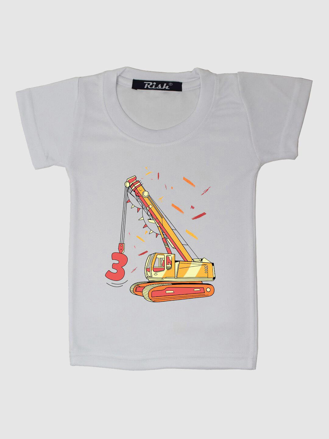 RISH Boys White & Red Printed Oversized T-shirt