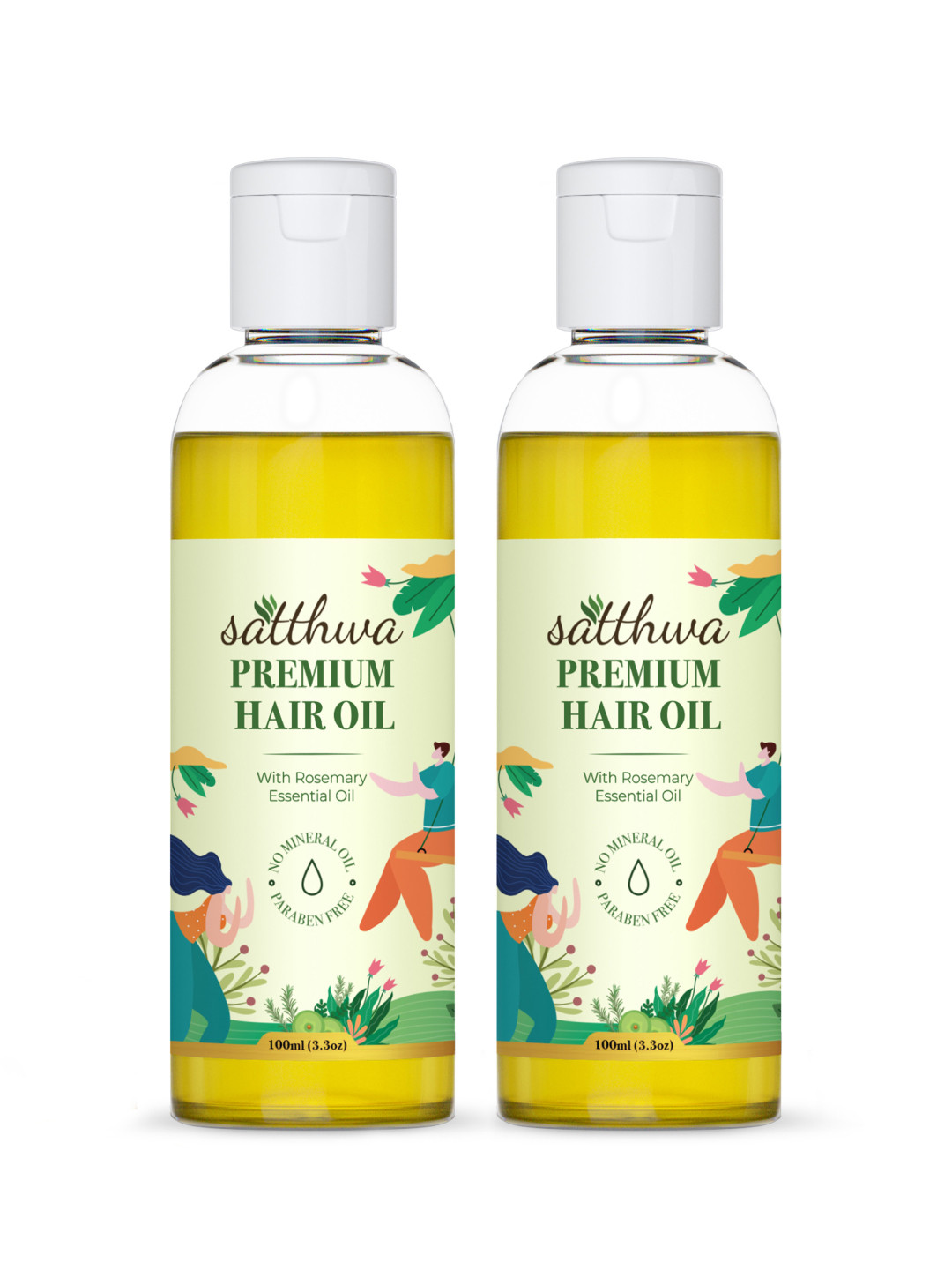 Satthwa Premium Hair Oil, Helps in Regrowth of Hair and Reduce Dandruff 200ml