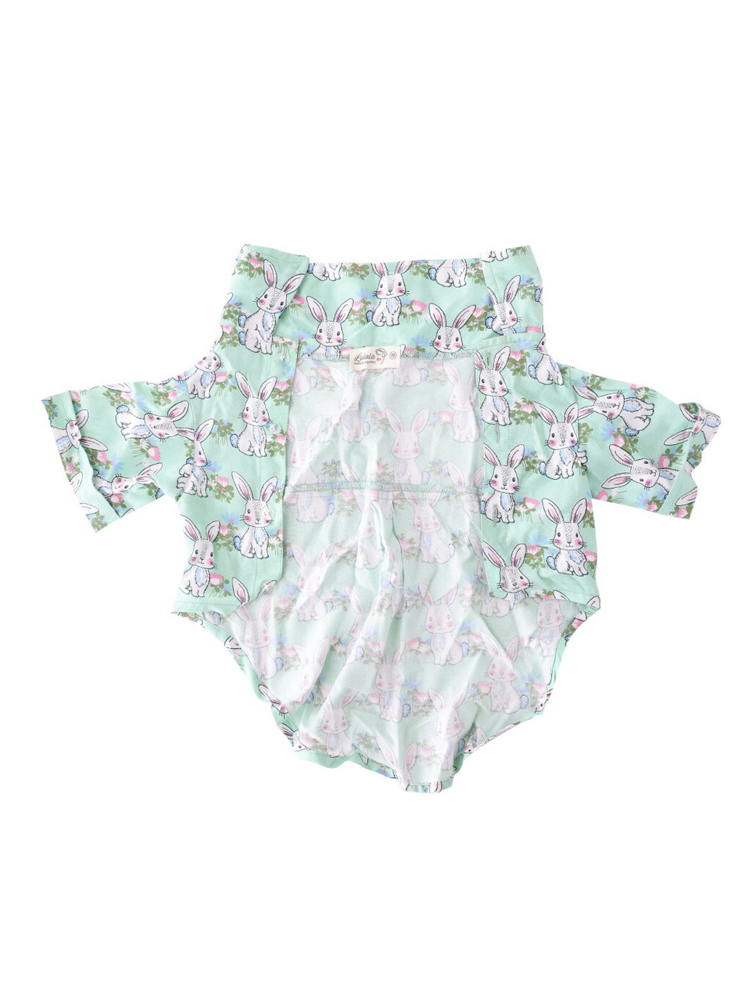 Lulala Green Bunny Printed Shirt Dog Dresses