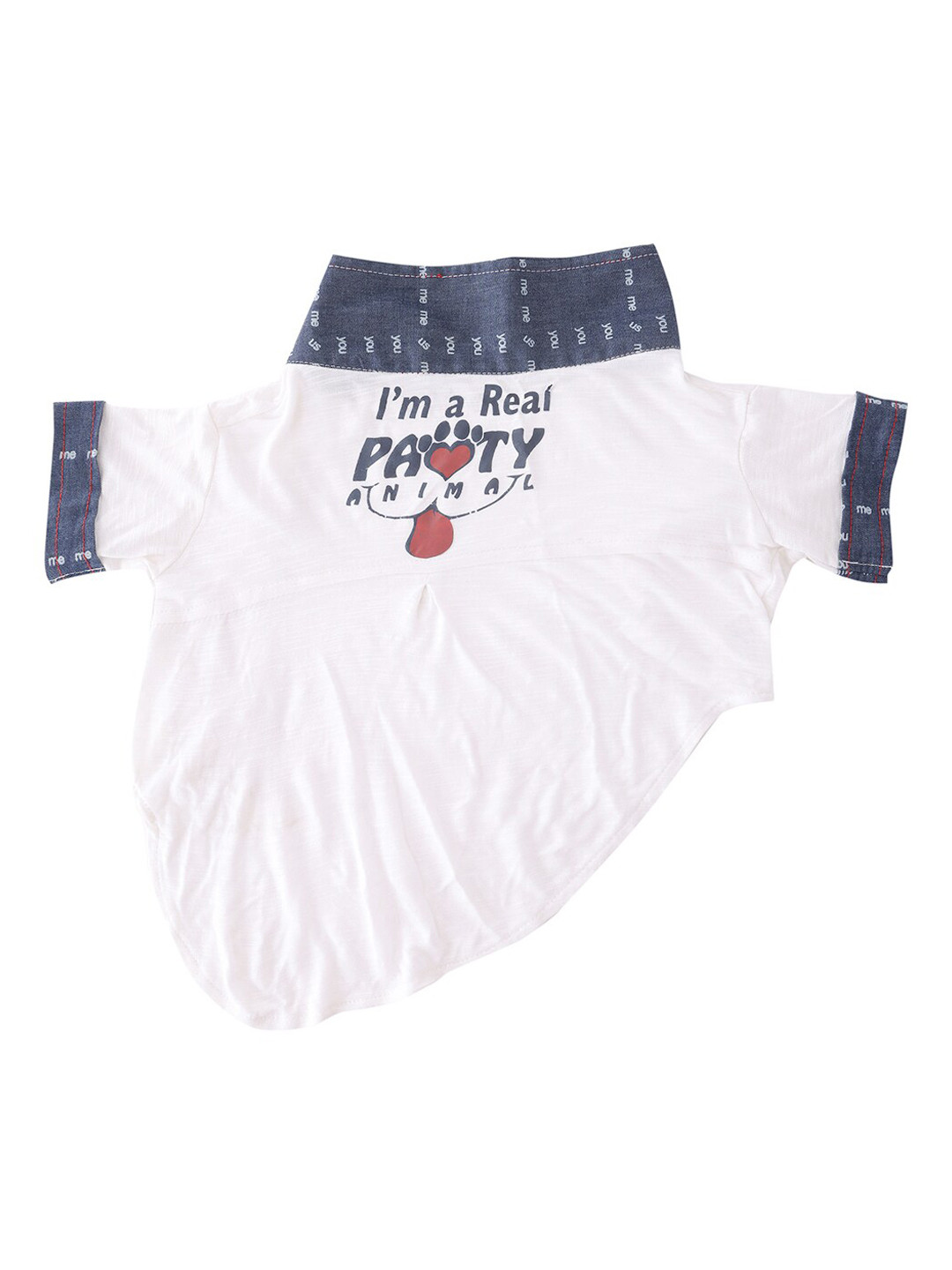 Lulala White Printed Polo T-Shirts Dog Dress