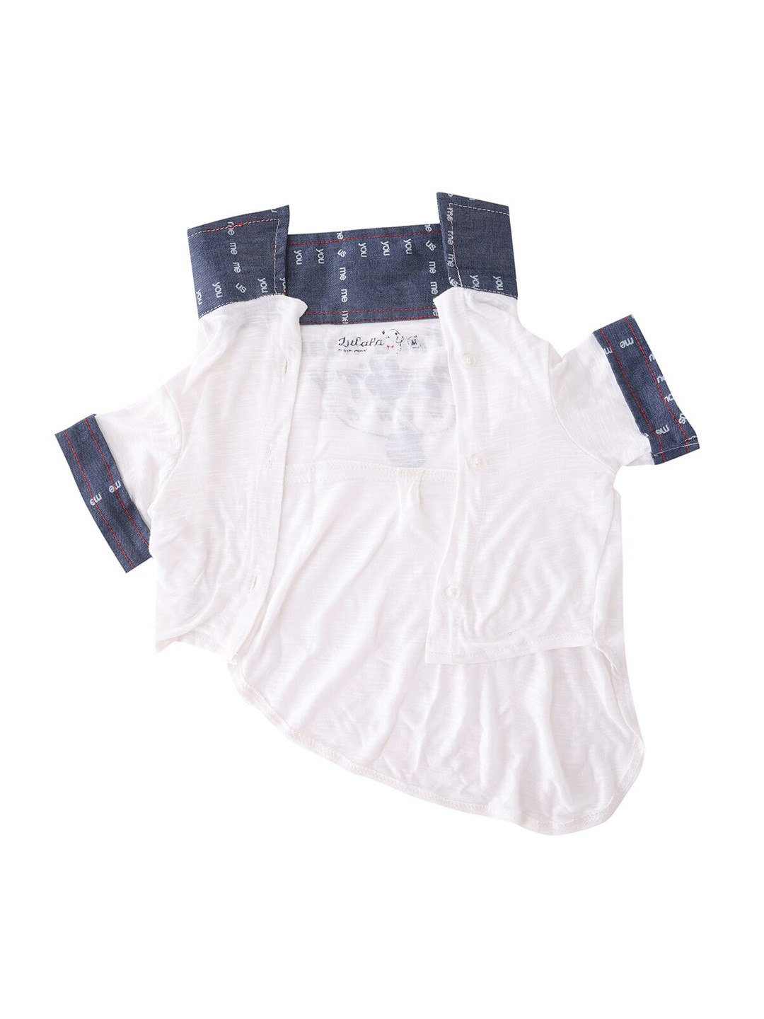 Lulala White Printed Polo T-Shirts Dog Dresses