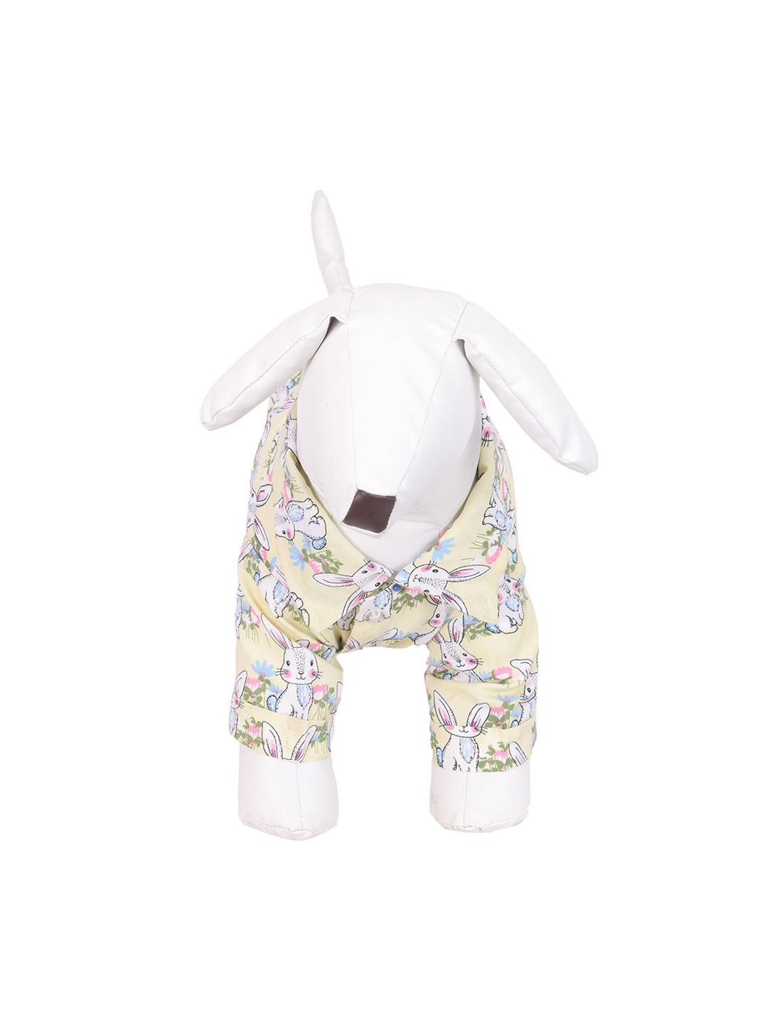 Lulala Yellow Bunny Printed Cotton Dog Dress
