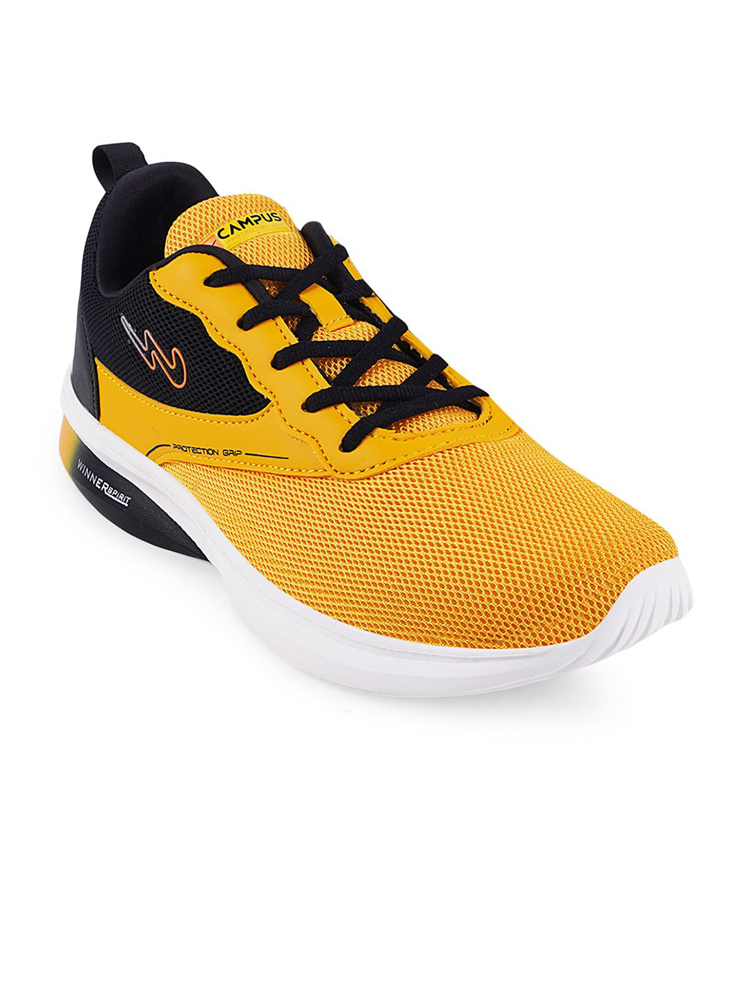 Campus Men CAMP-RELISH Yellow Mesh Running Sports Shoes