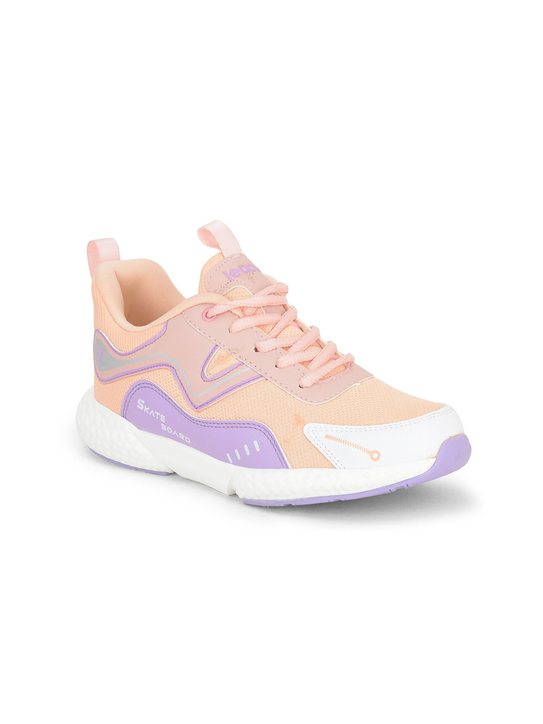 Liberty Unisex Kids Peach-Coloured Mesh Walking Non-Marking Shoes