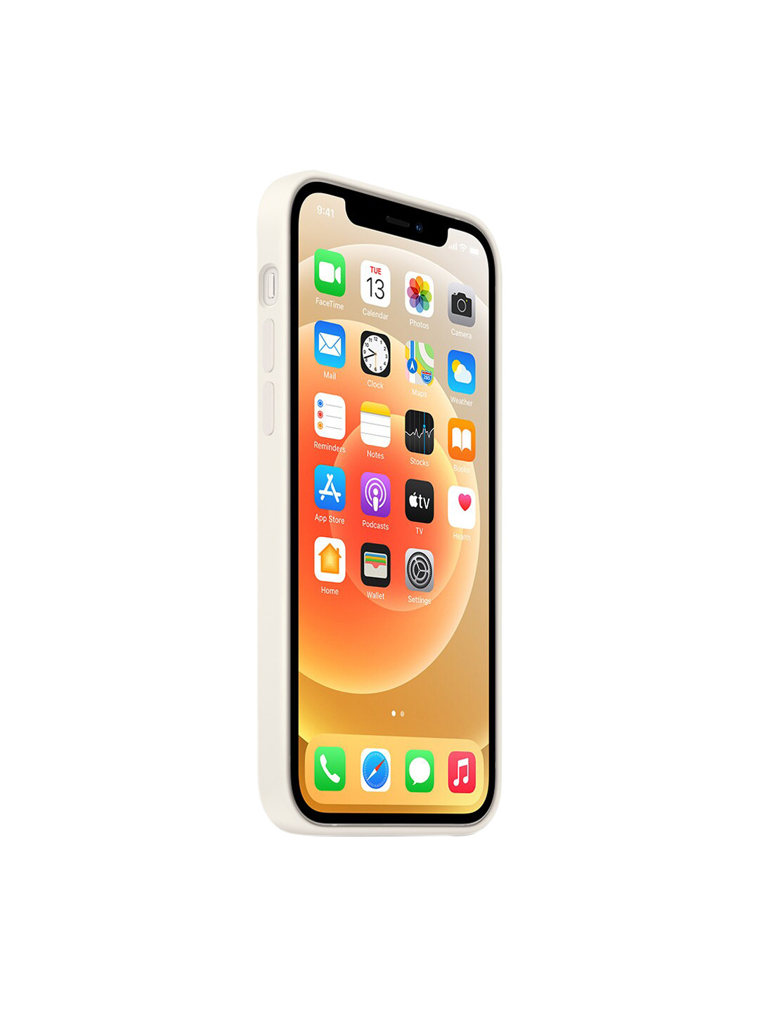 TREEMODA White Solid Silicone iPhone 14 Plus Back Case