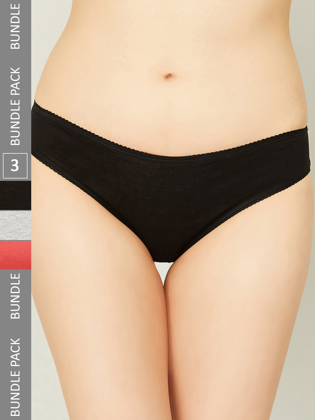 Ginger by Lifestyle Women Pack Of 3 Assorted Bikini Briefs