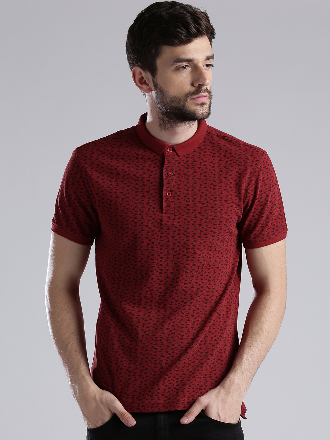 Buy Levis Men Red Printed Polo Collar T Shirt - Tshirts for Men 2030117 |  Myntra