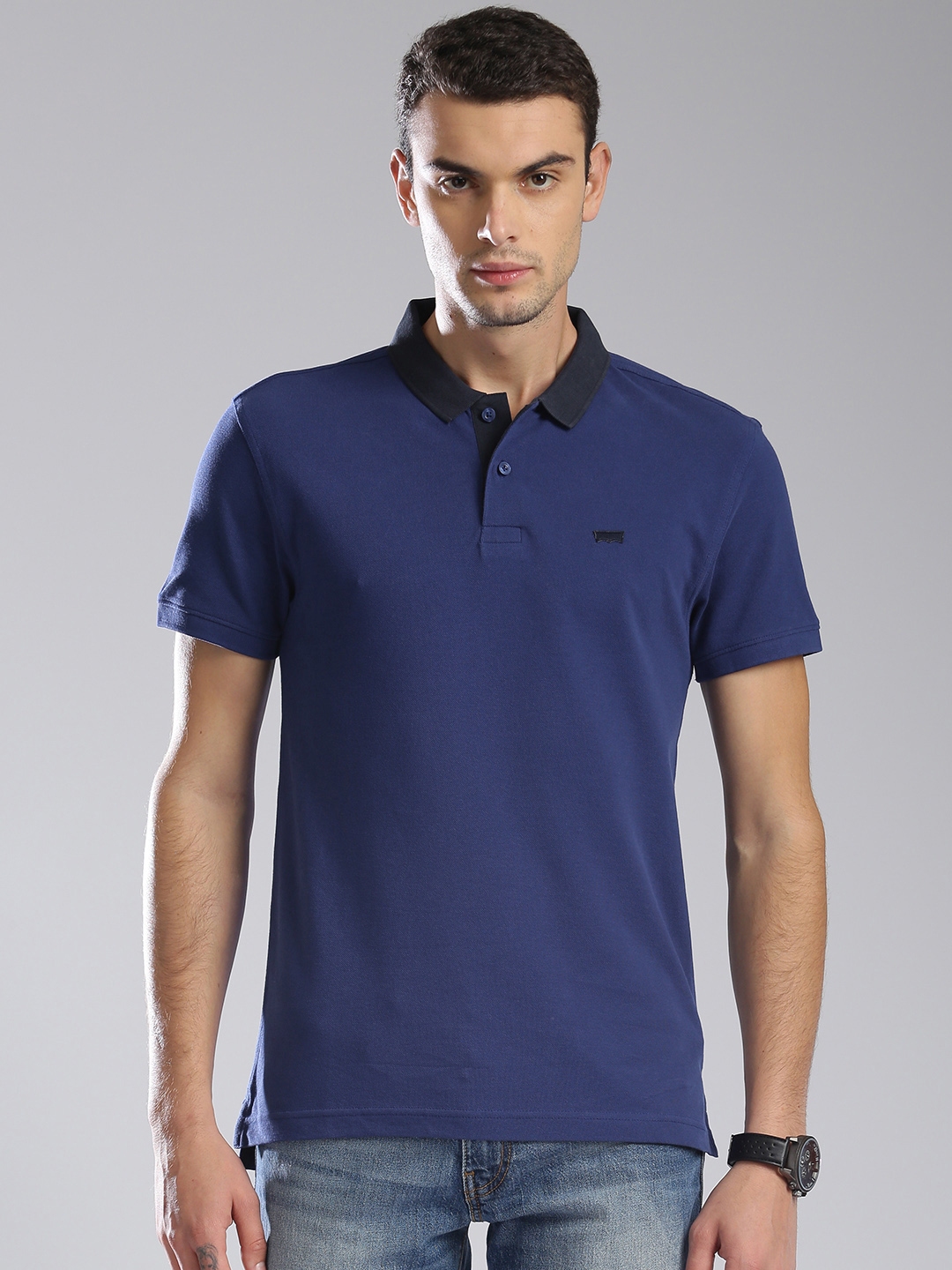 levi's blue polo t shirt