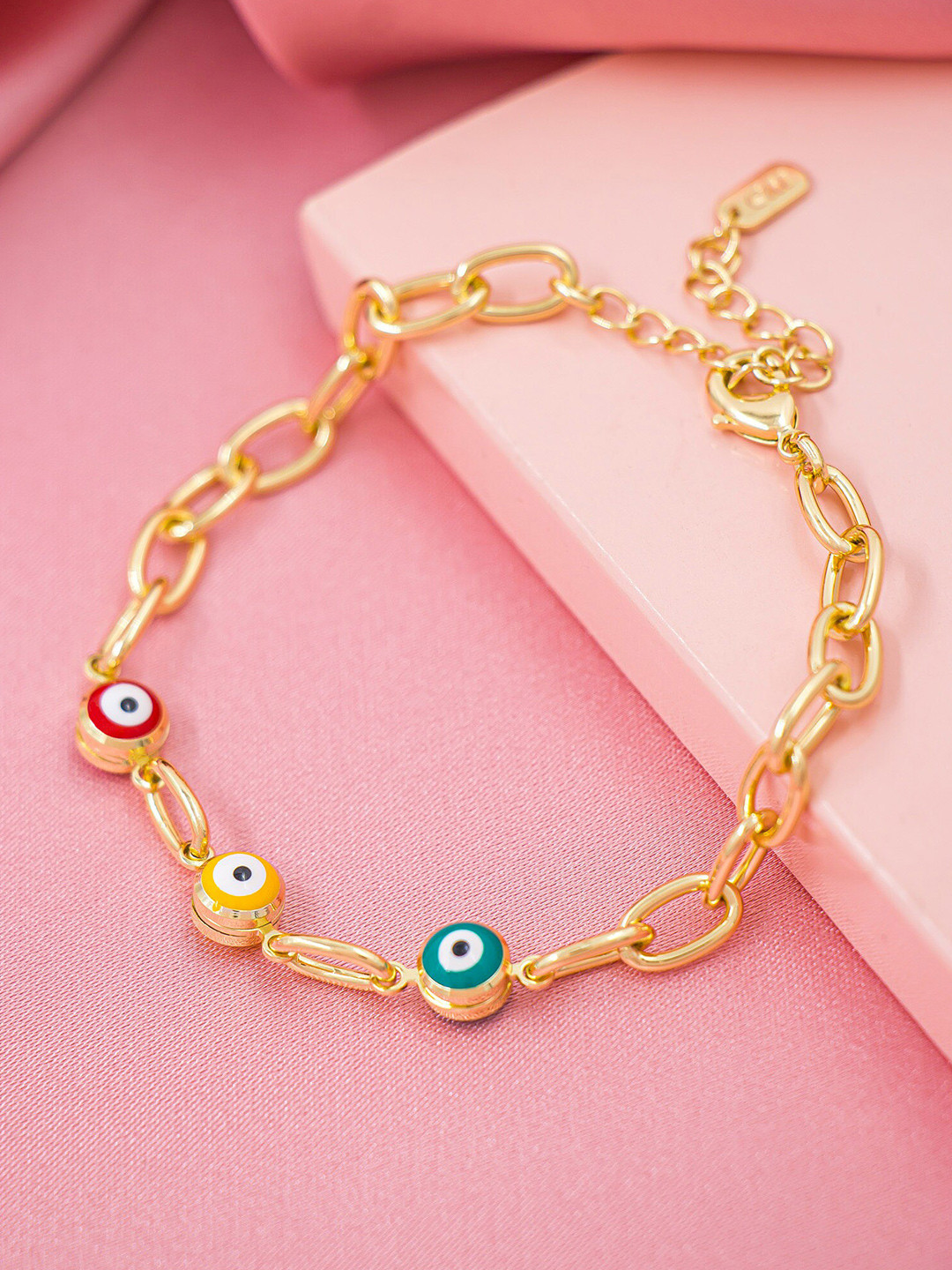 Bellofox Women Gold-Toned & Red Gold-Plated Link Bracelet