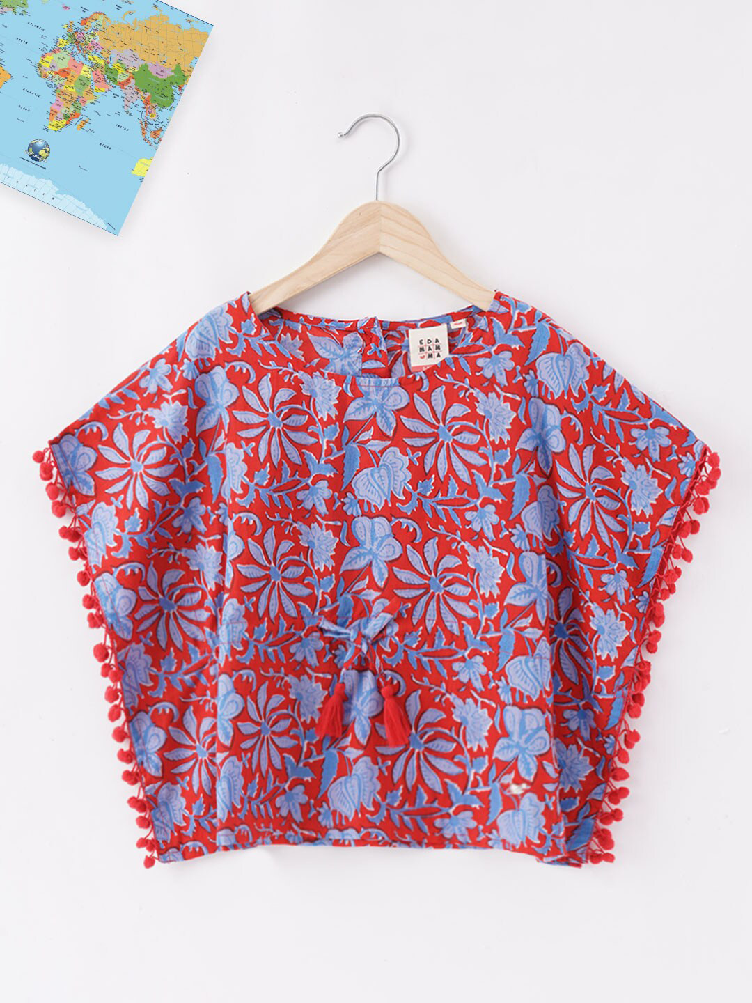 Ed-a-Mamma Red Tropical Print Top