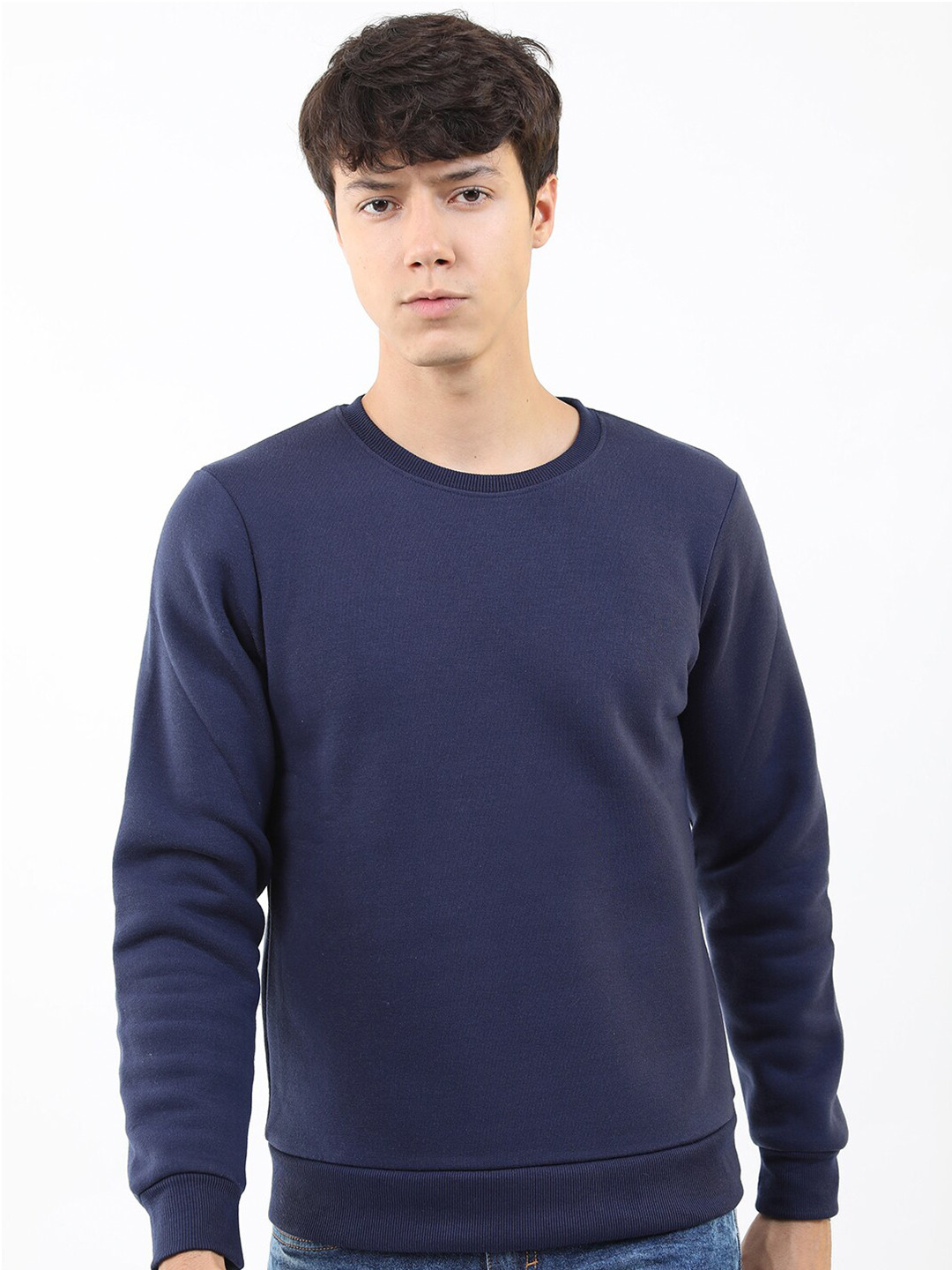 KETCH Men Navy Blue  Long Sleeve Sweatshirt