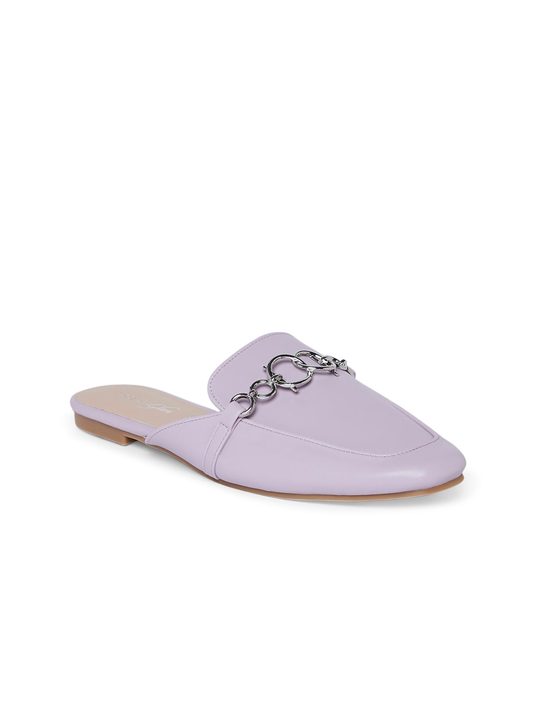 Forever Glam by Pantaloons Women Purple PU Embellished  Mules