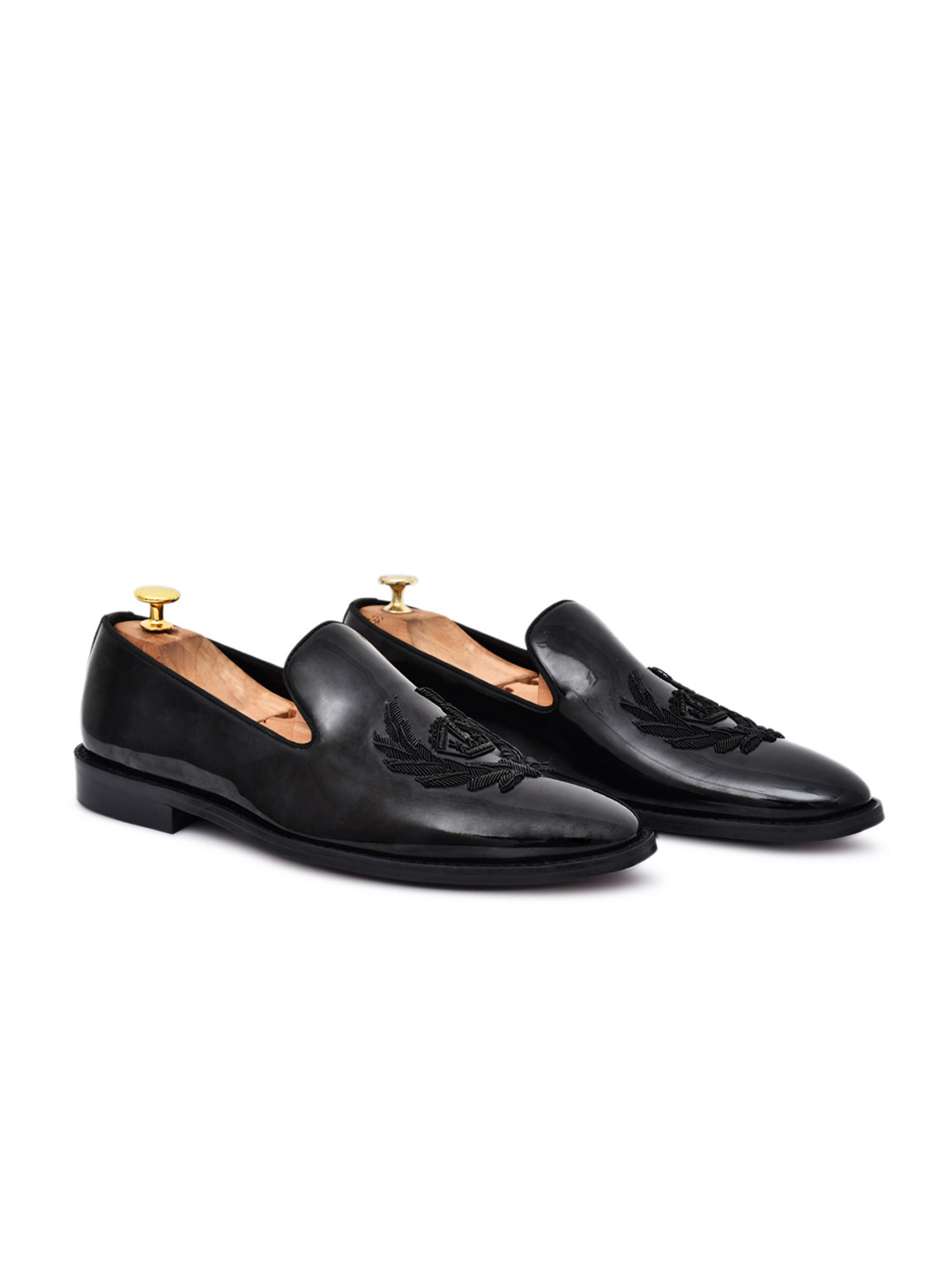 GRIFFIN Men Black Slip On Loafers