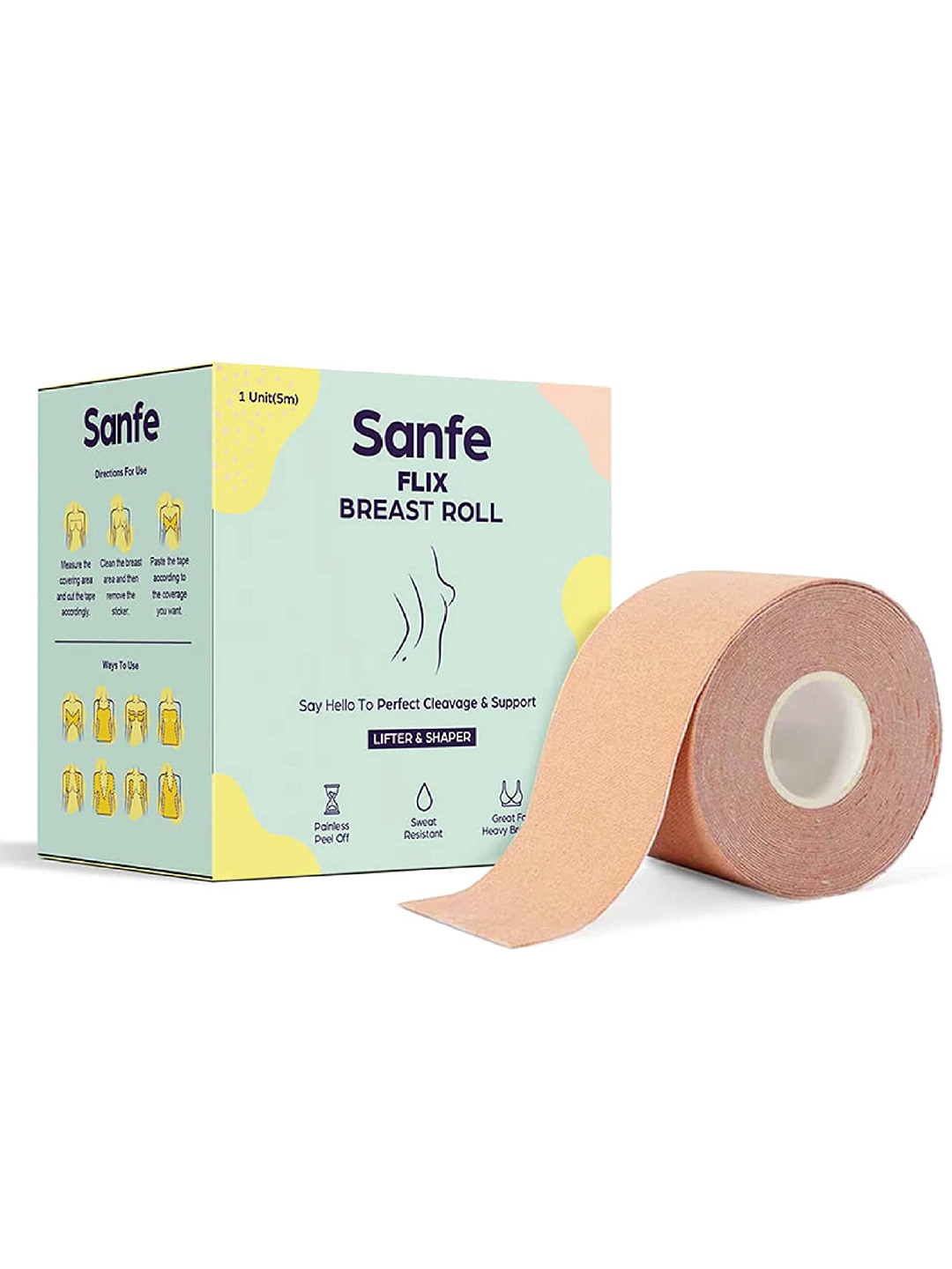 Sanfe Shaper & Lifter Flix Breast Roll Breathable Support Boobtape