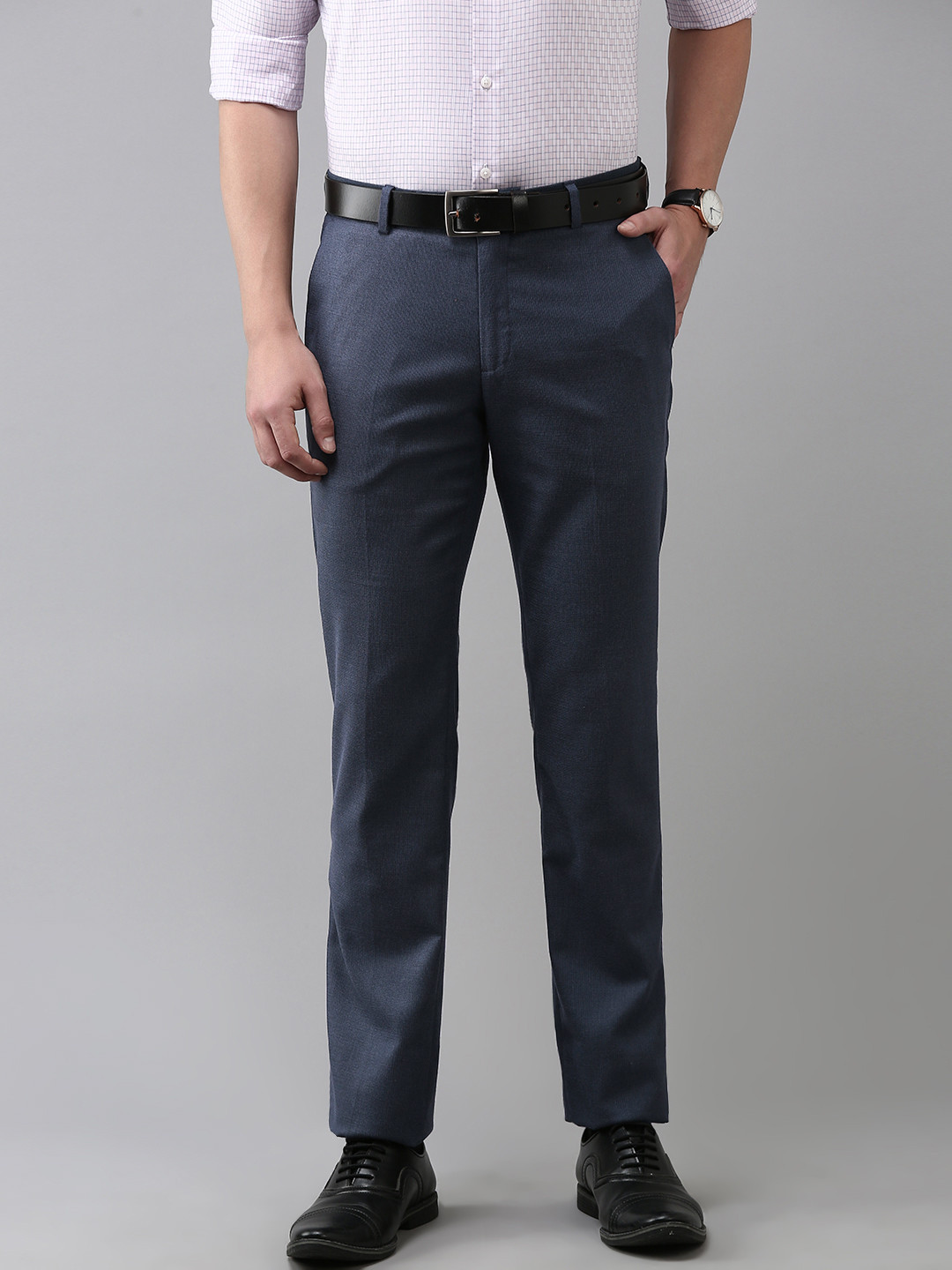Arrow Men Blue Tailored Trousers