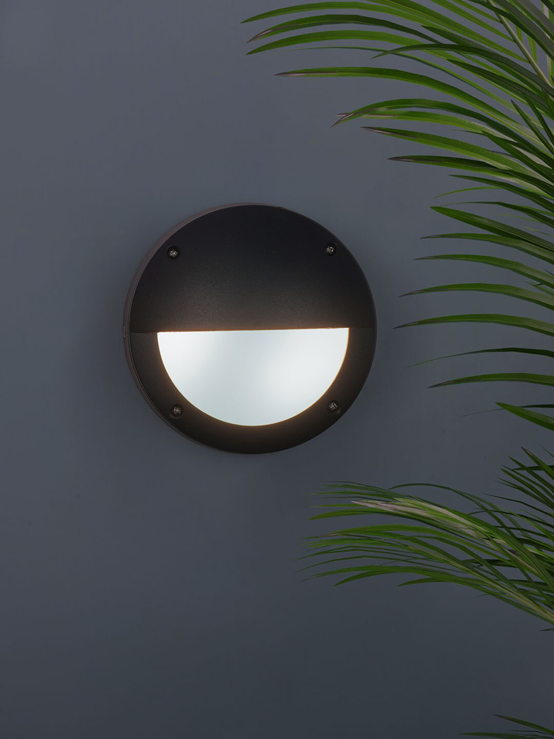 Fos Lighting Black Half Moon LED Outdoor Lamps