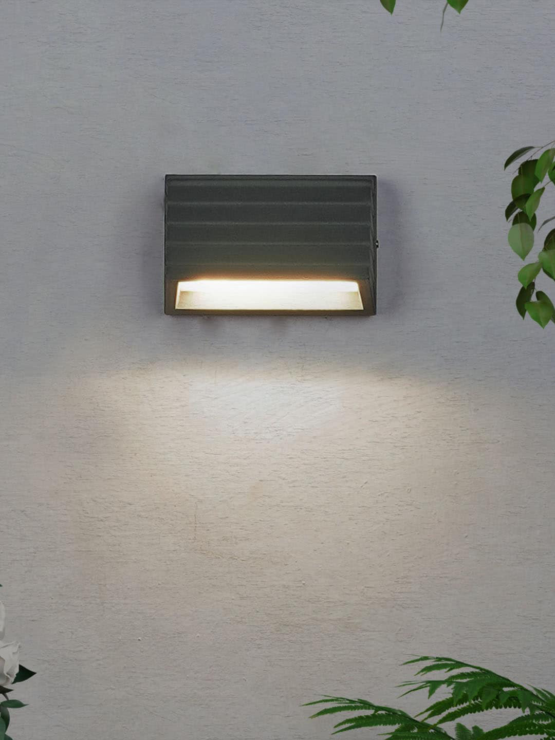 Fos Lighting Grey Solid  Rectangular Aluminium 4 Watts LED Outdoor Lamp