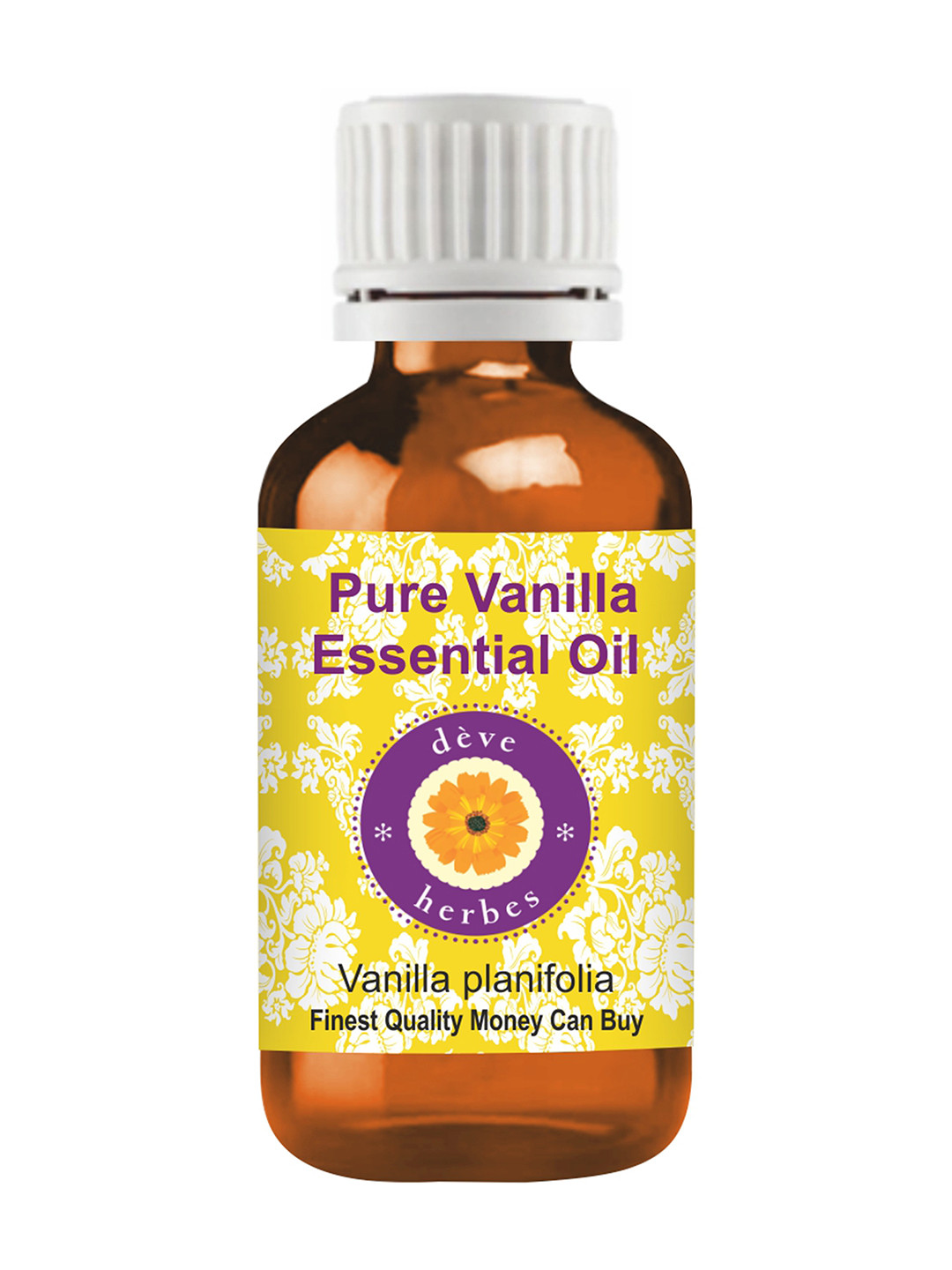 Deve Herbes Pure Vanilla Essential Oil Natural Therapeutic Grade Steam Distilled - 10ml