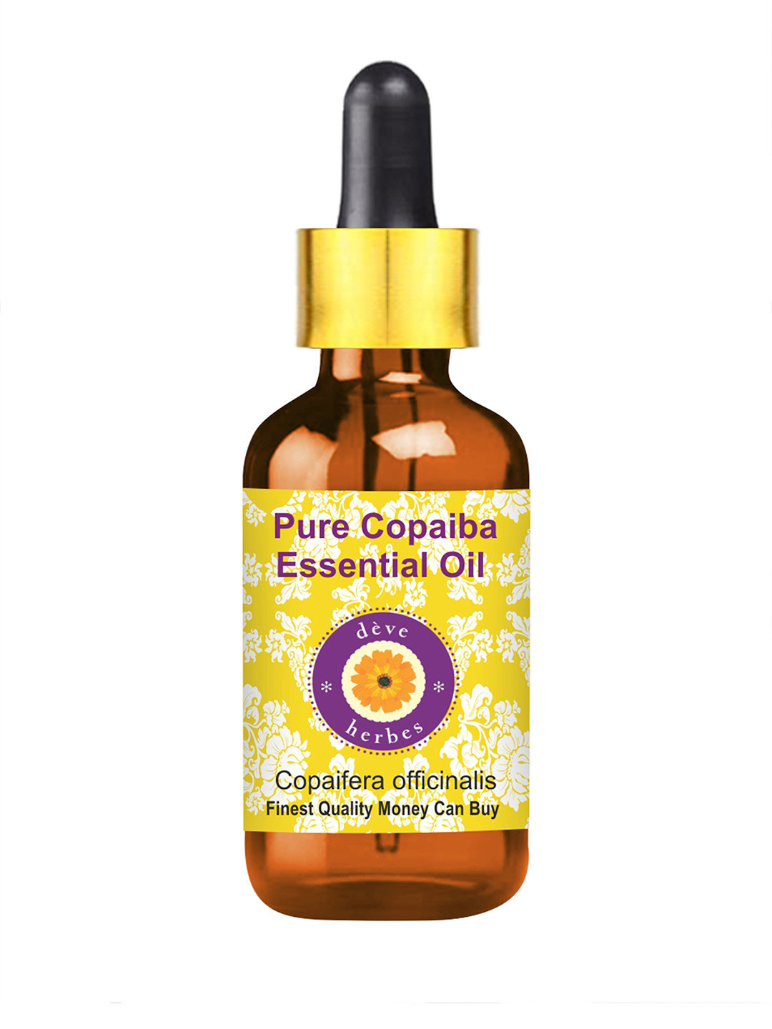 Deve Herbes Pure Copaiba Essential Oil with Glass Dropper - Therapeutic Grade - 10ml