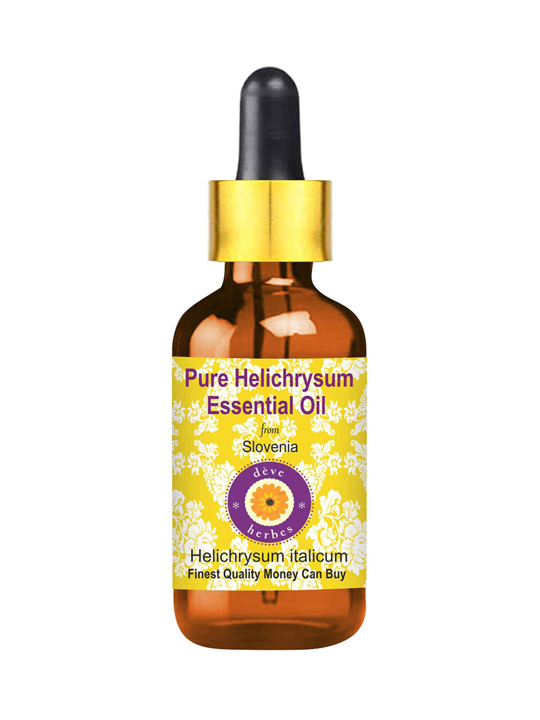 Deve Herbes Natural Therapeutic Grade Pure Helichrysum Essential Oil with Dropper - 2 ml