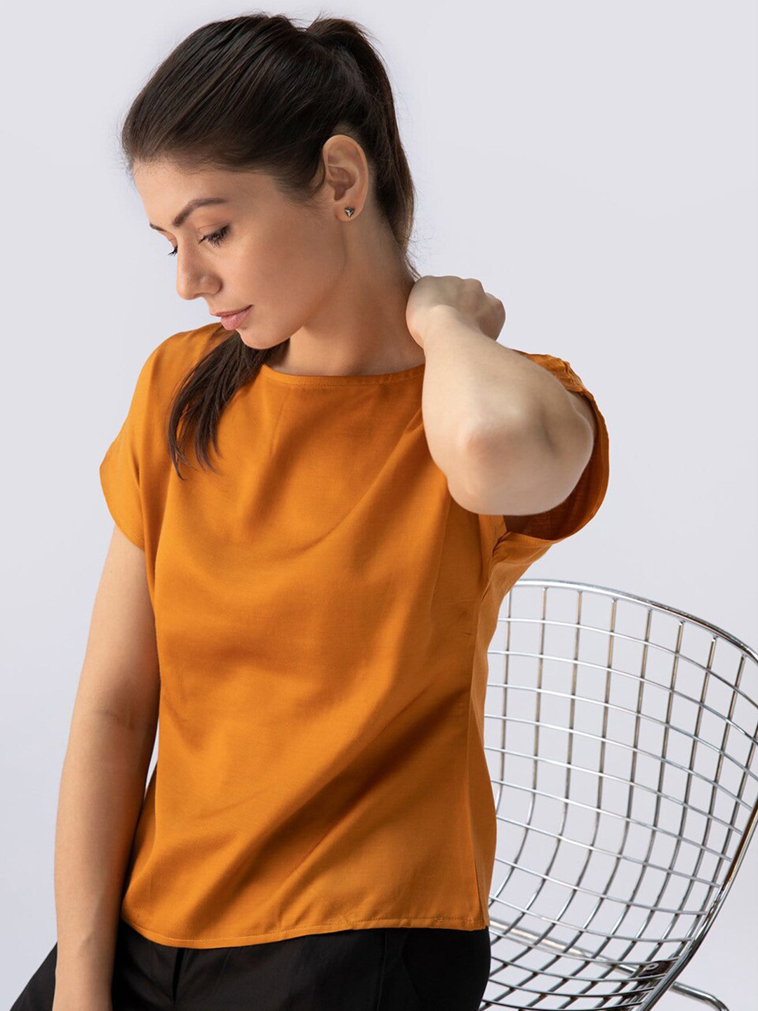 Saltpetre Women Yellow Organic Cotton T-shirt