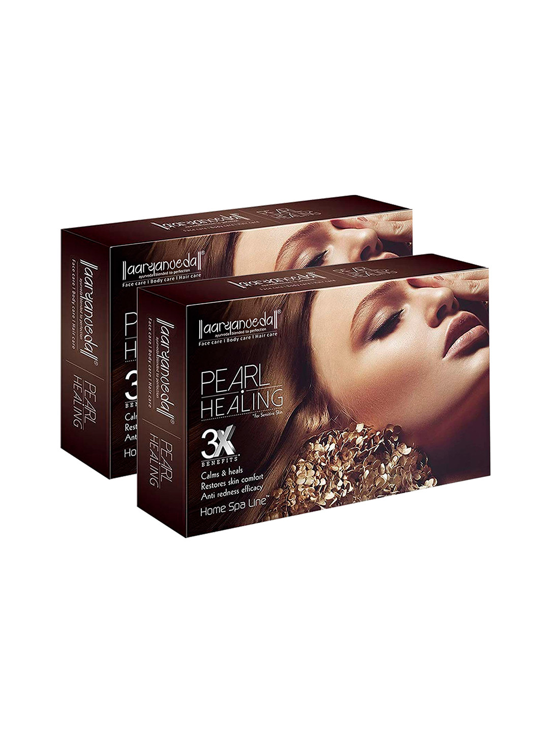 Aryanveda Set Of 2 Pearl Spa Kit For Restores Skin Comfort, Anti Redness Efficacy -55G