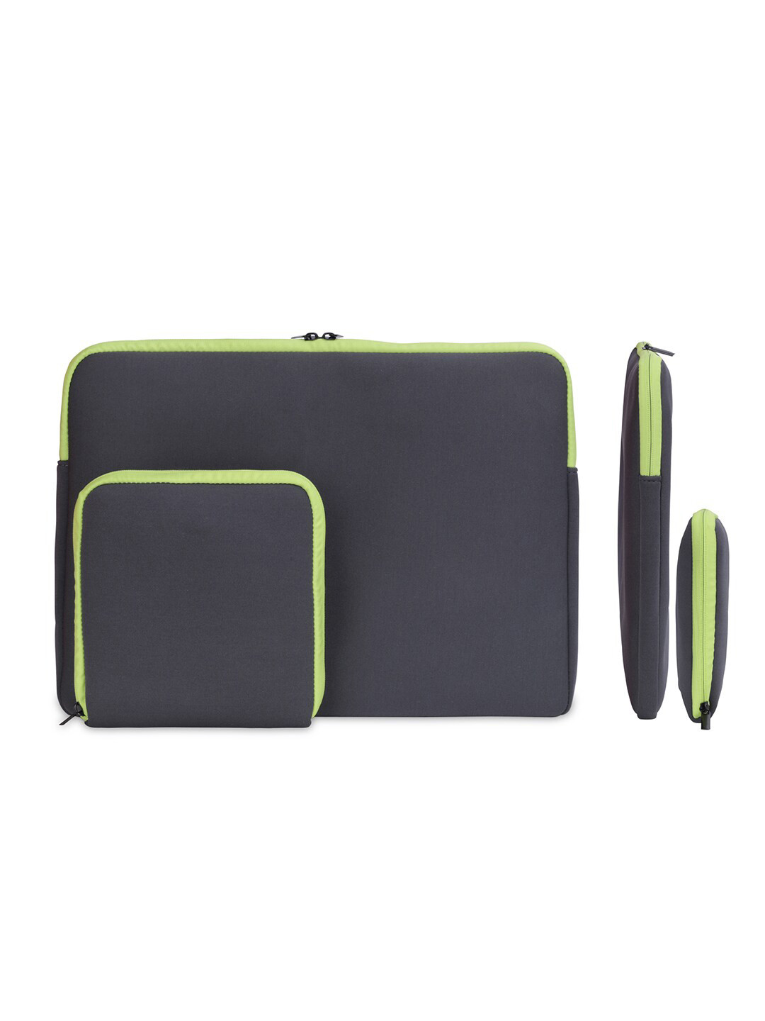 THE CLOWNFISH Jawa Unisex Grey & Green Laptop Sleeve