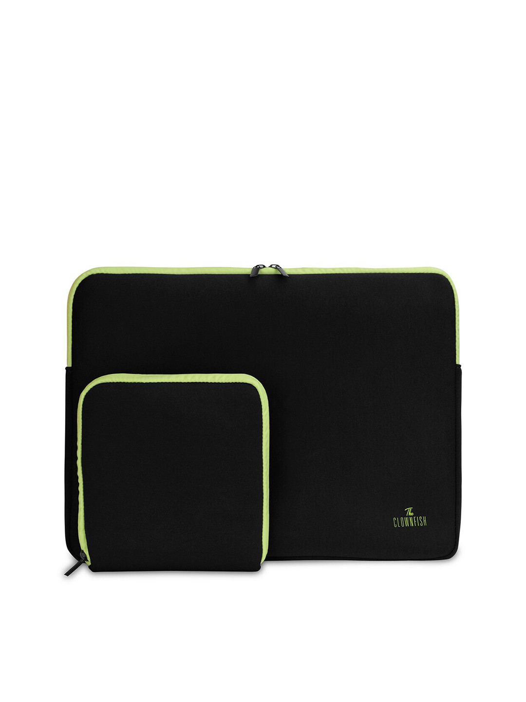 THE CLOWNFISH Jawa Unisex Black & Green Laptop Sleeve