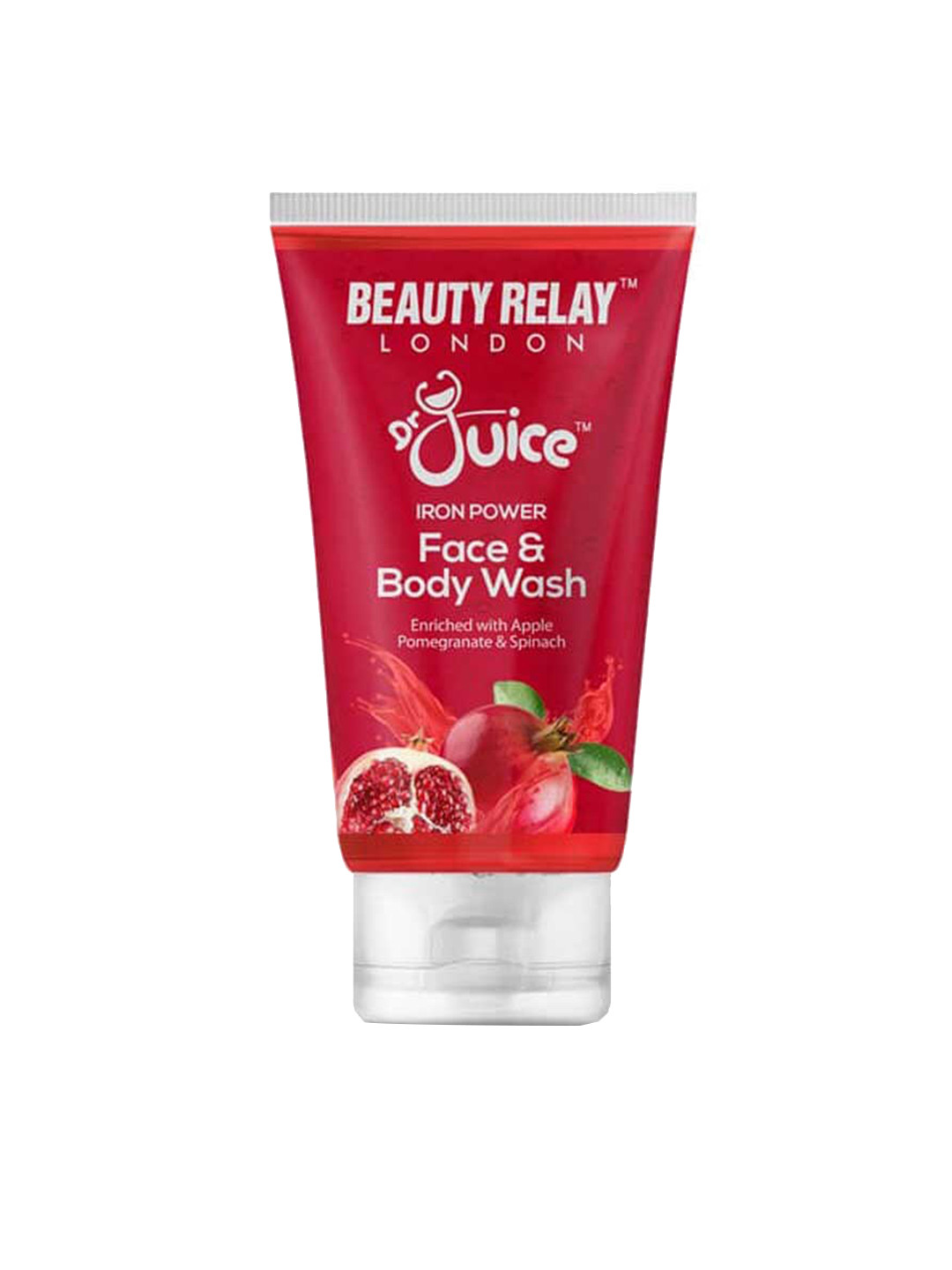 BeautyRelay London Dr Juice Iron Power Apple Pomegranate Spinach Face & Body Wash 200ml
