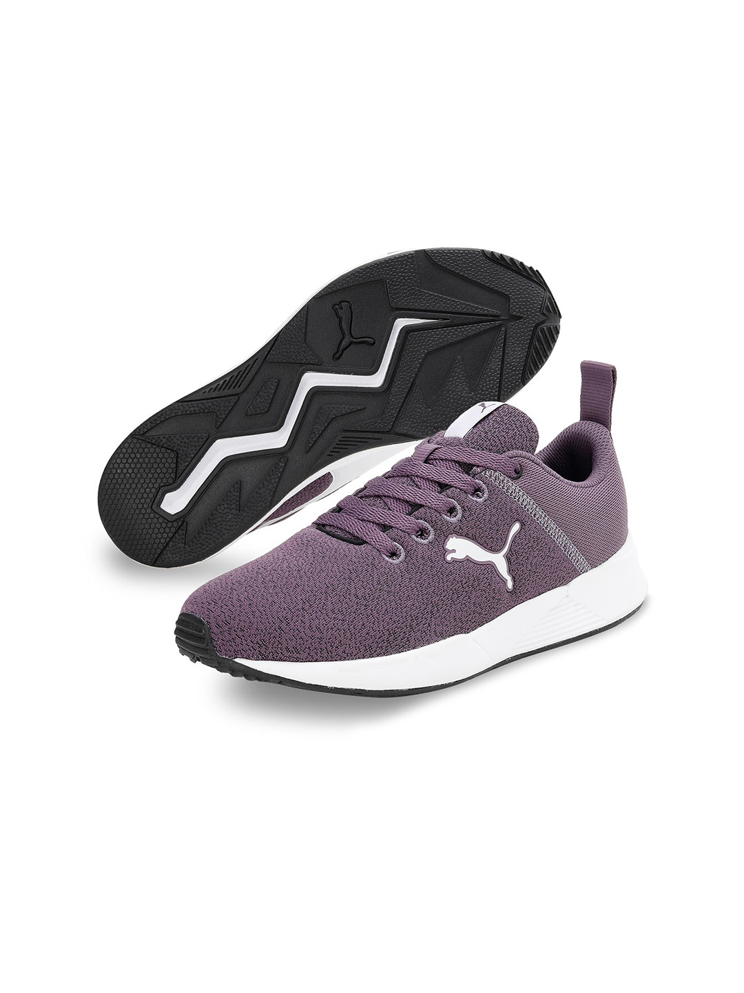 Puma Unisex Purple Woven Design Truffle Sneakers