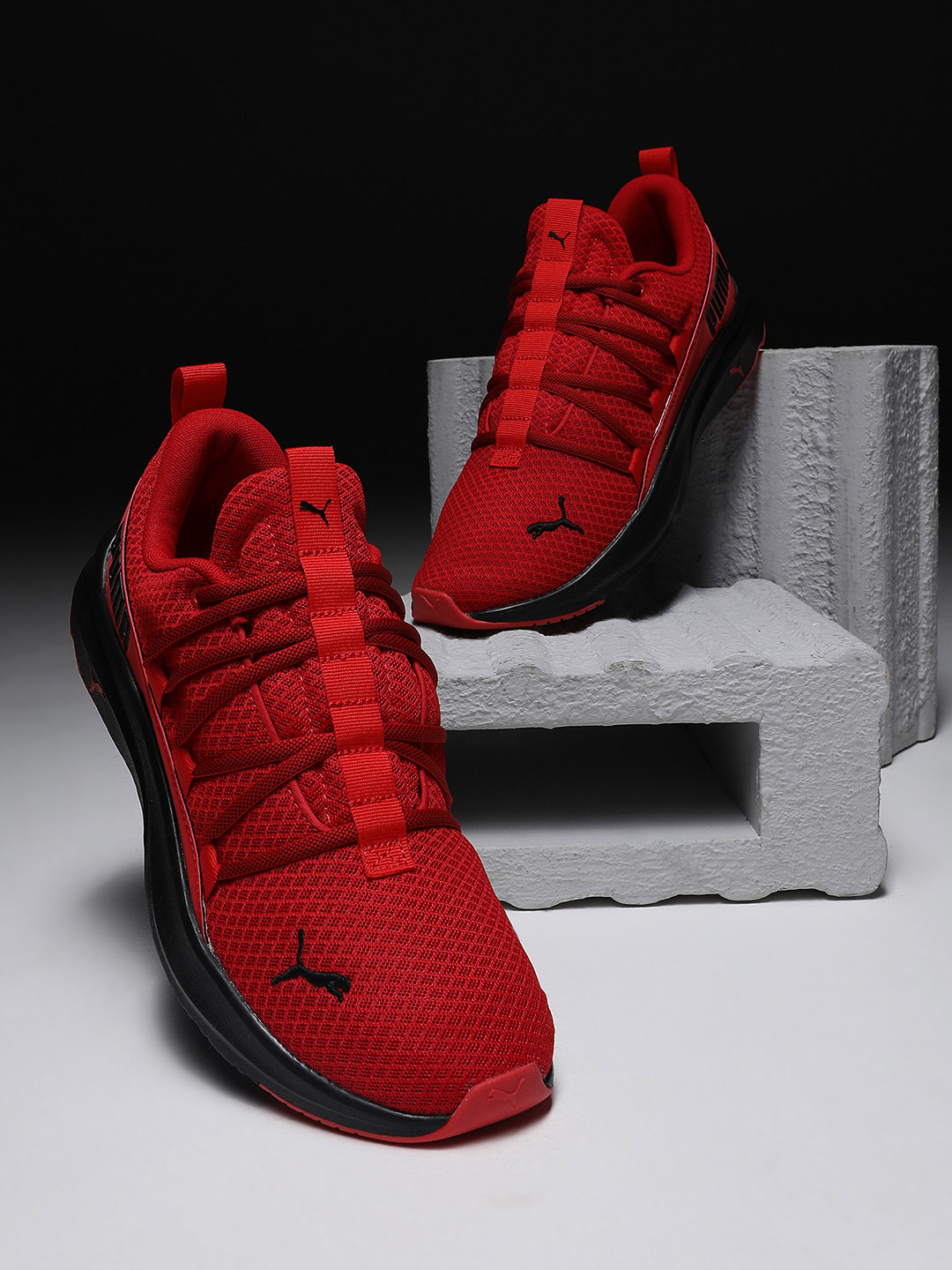 Puma Men Red Softride One4all Walking Shoes