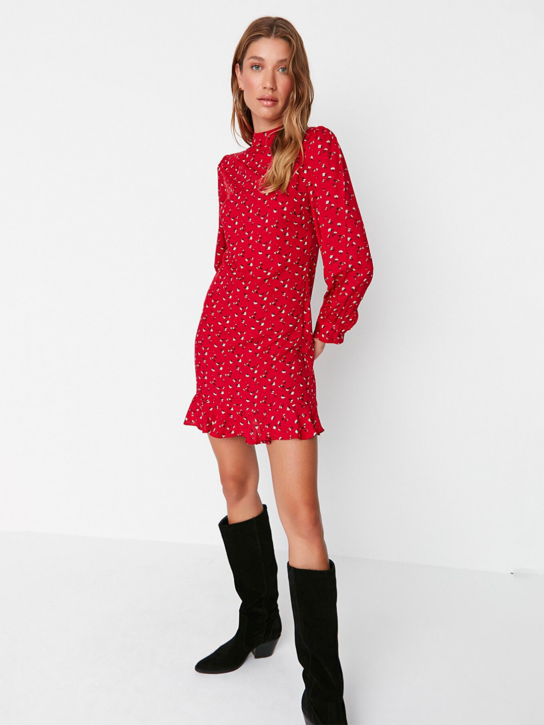 Trendyol Red Bodycon Mini Dress