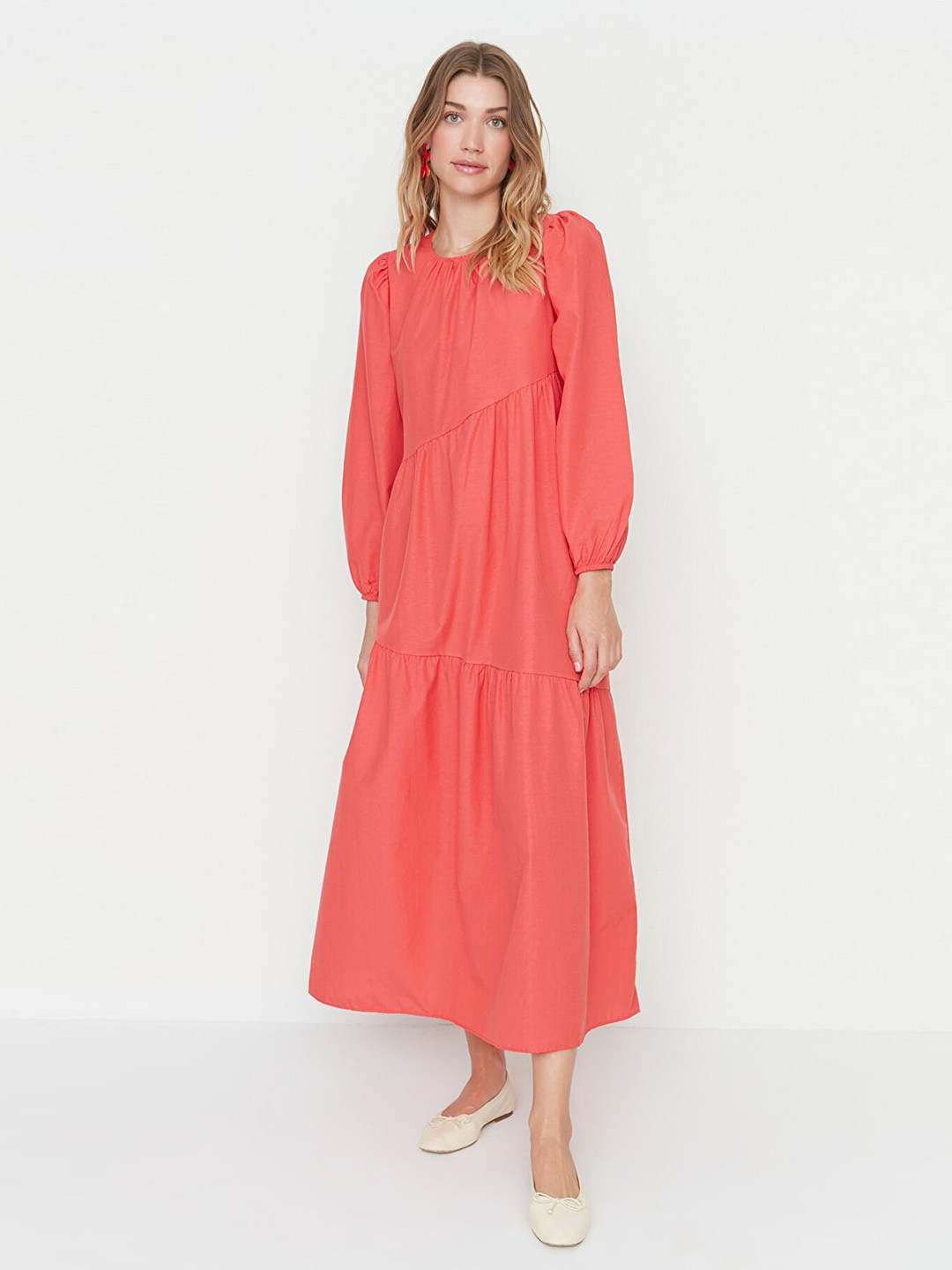 Trendyol Pink A-Line Maxi Dress