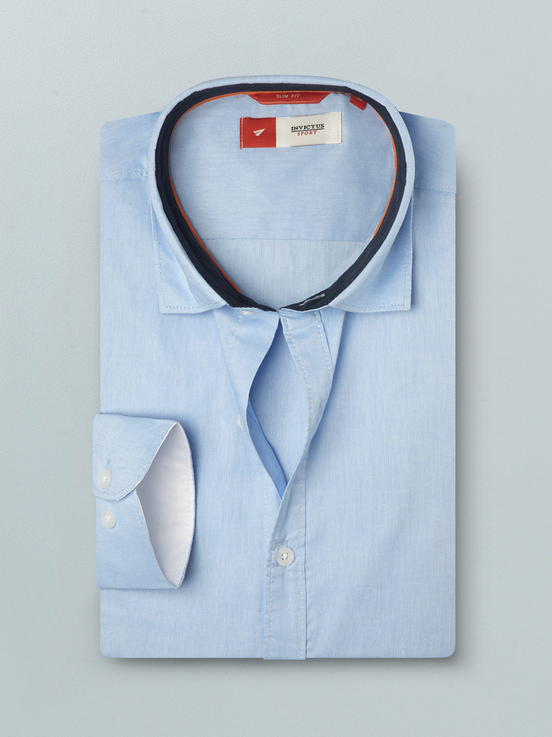 INVICTUS Men Blue Sport Slim Fit Solid Casual Shirt