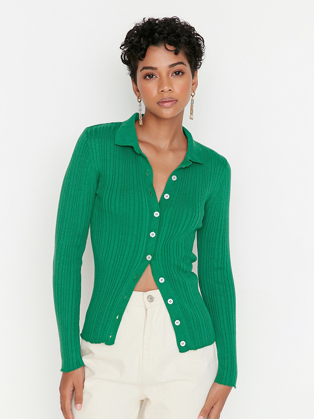 Trendyol Women Green Cardigan