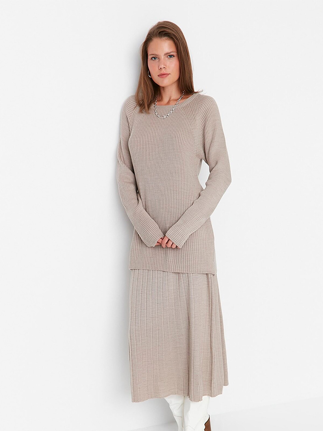 Trendyol Women Solid Knitted Co-Ords