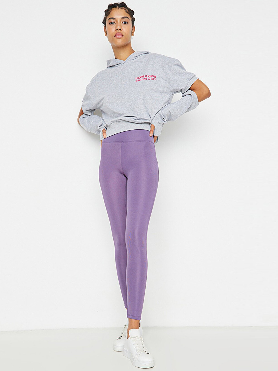 Trendyol Women Violet Solid Tights