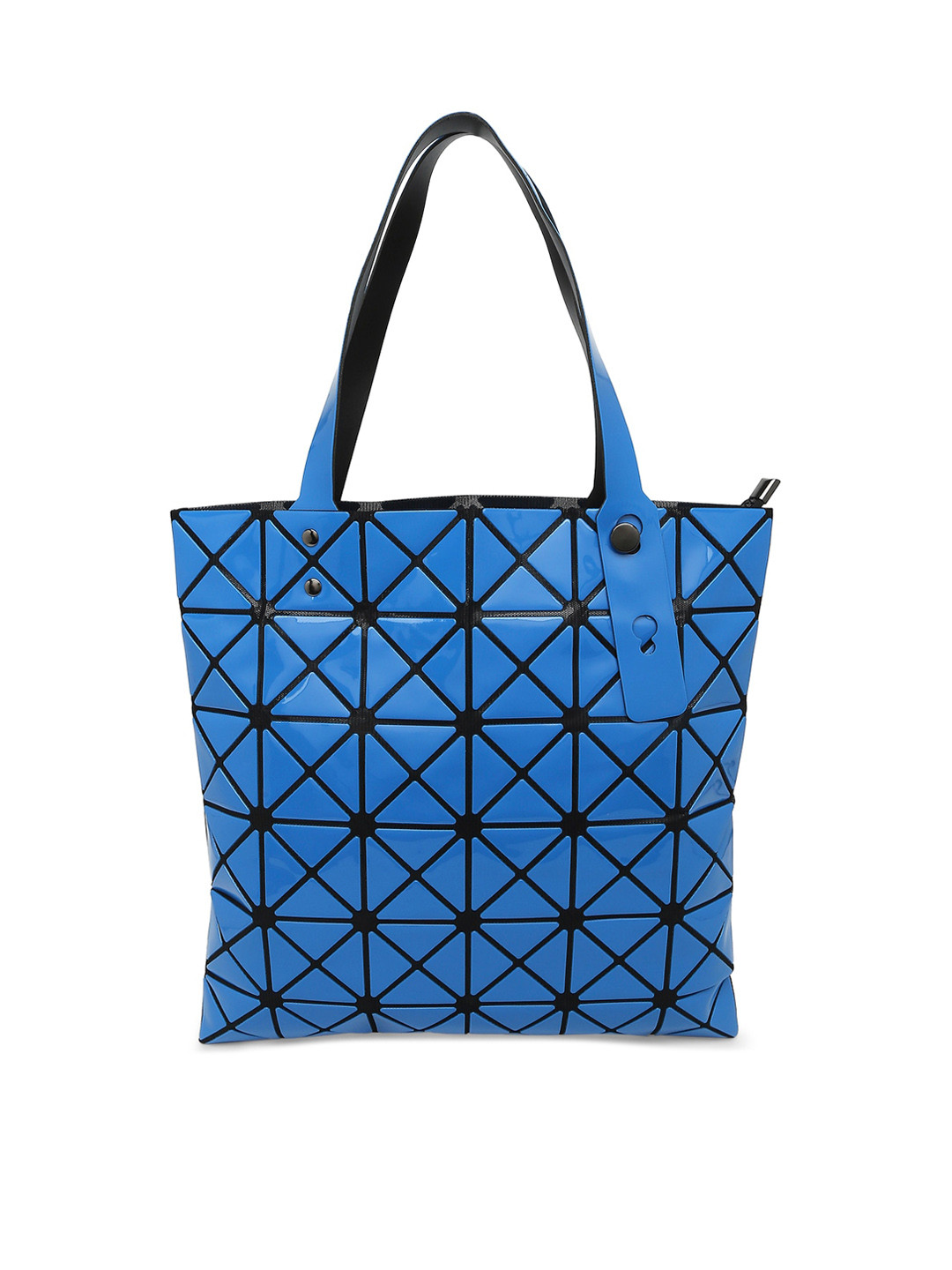 BAOMI Women Grey Geometric PU Structured Handheld Bag with Quilted