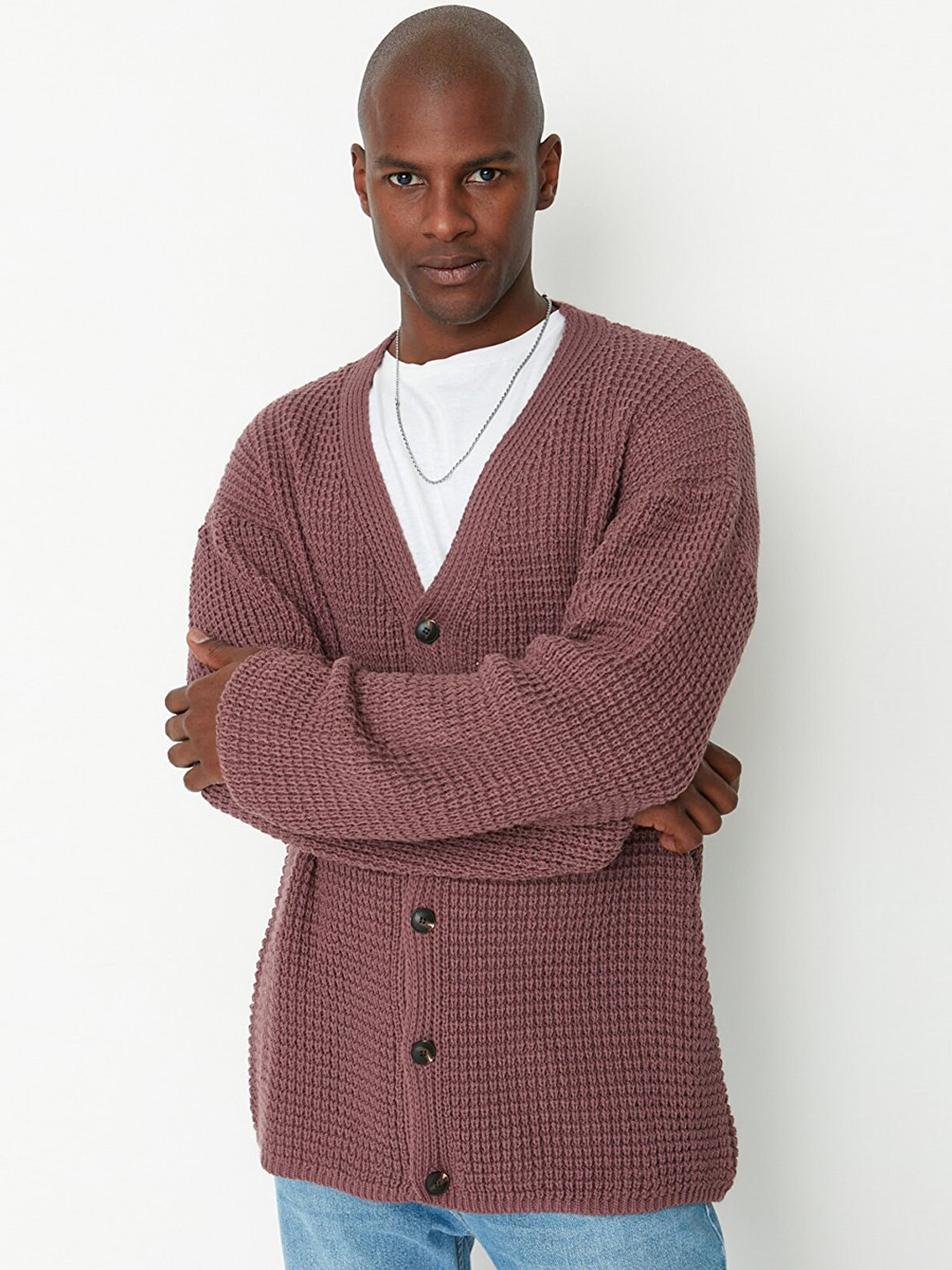 Trendyol Men Rose Open Front Jacket