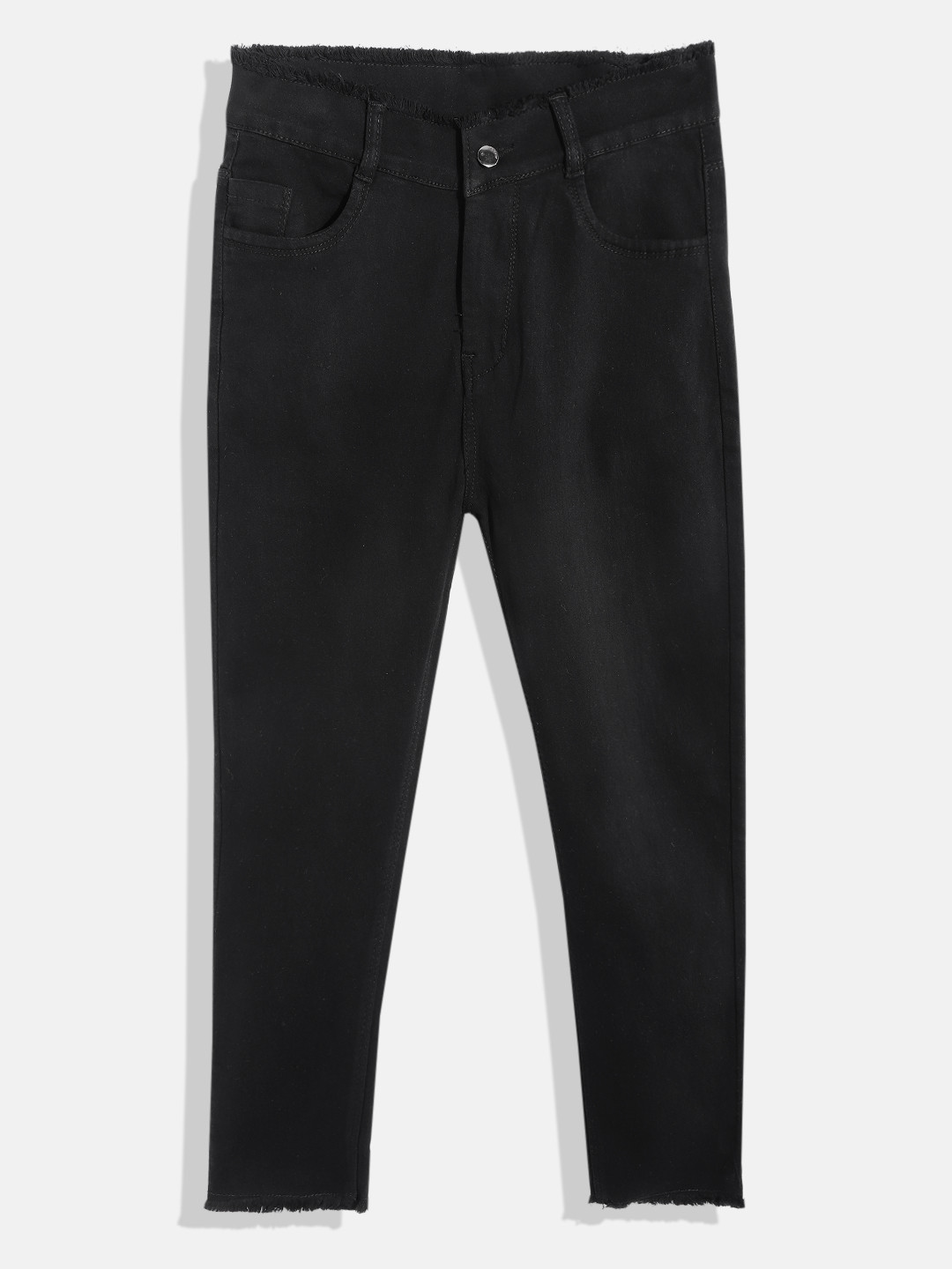 MANZON Girls Black Slim Fit Stretchable Jeans