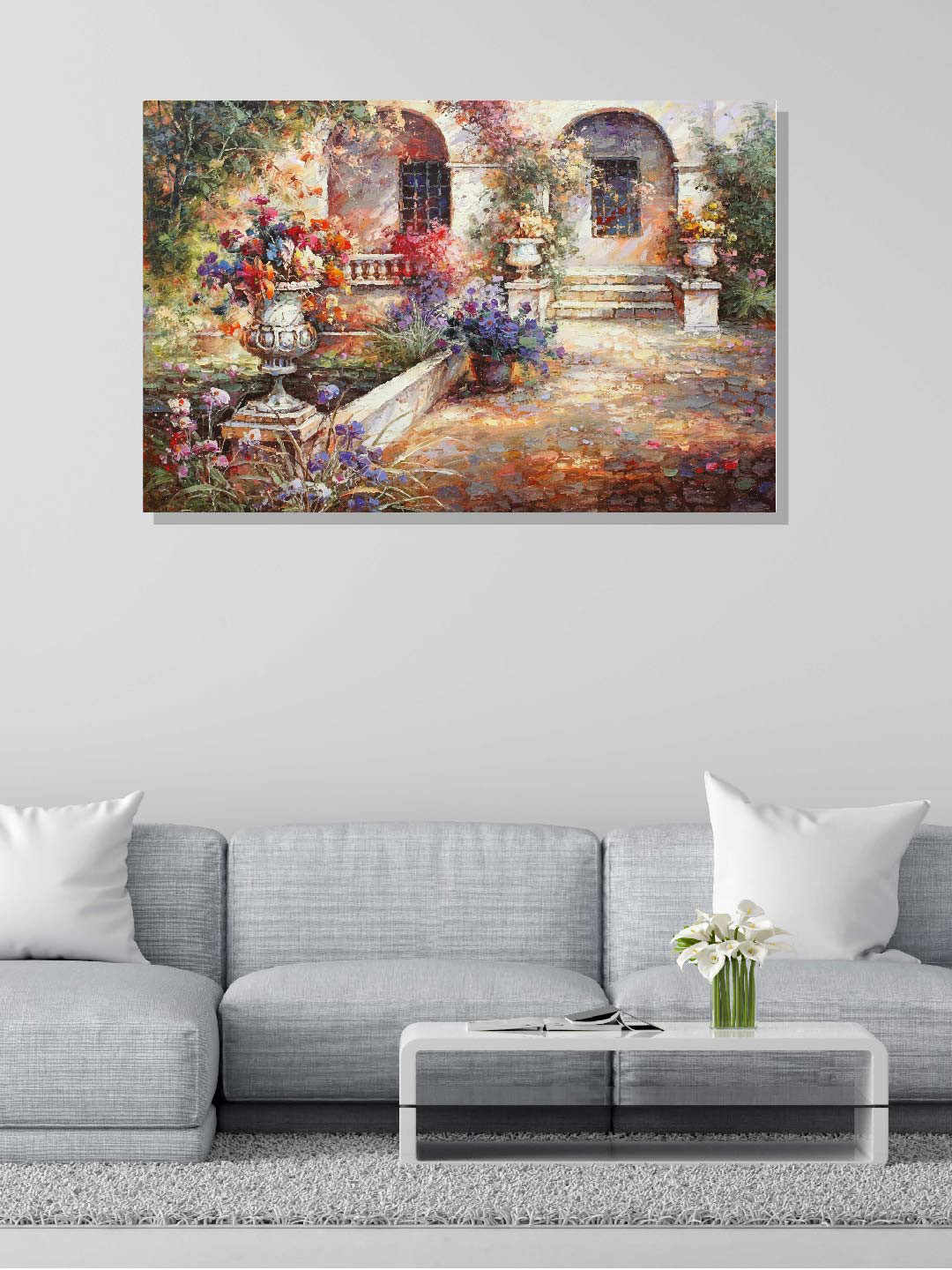 RANGOLI Brown & Purple Canvas Painting Frame Wall Art