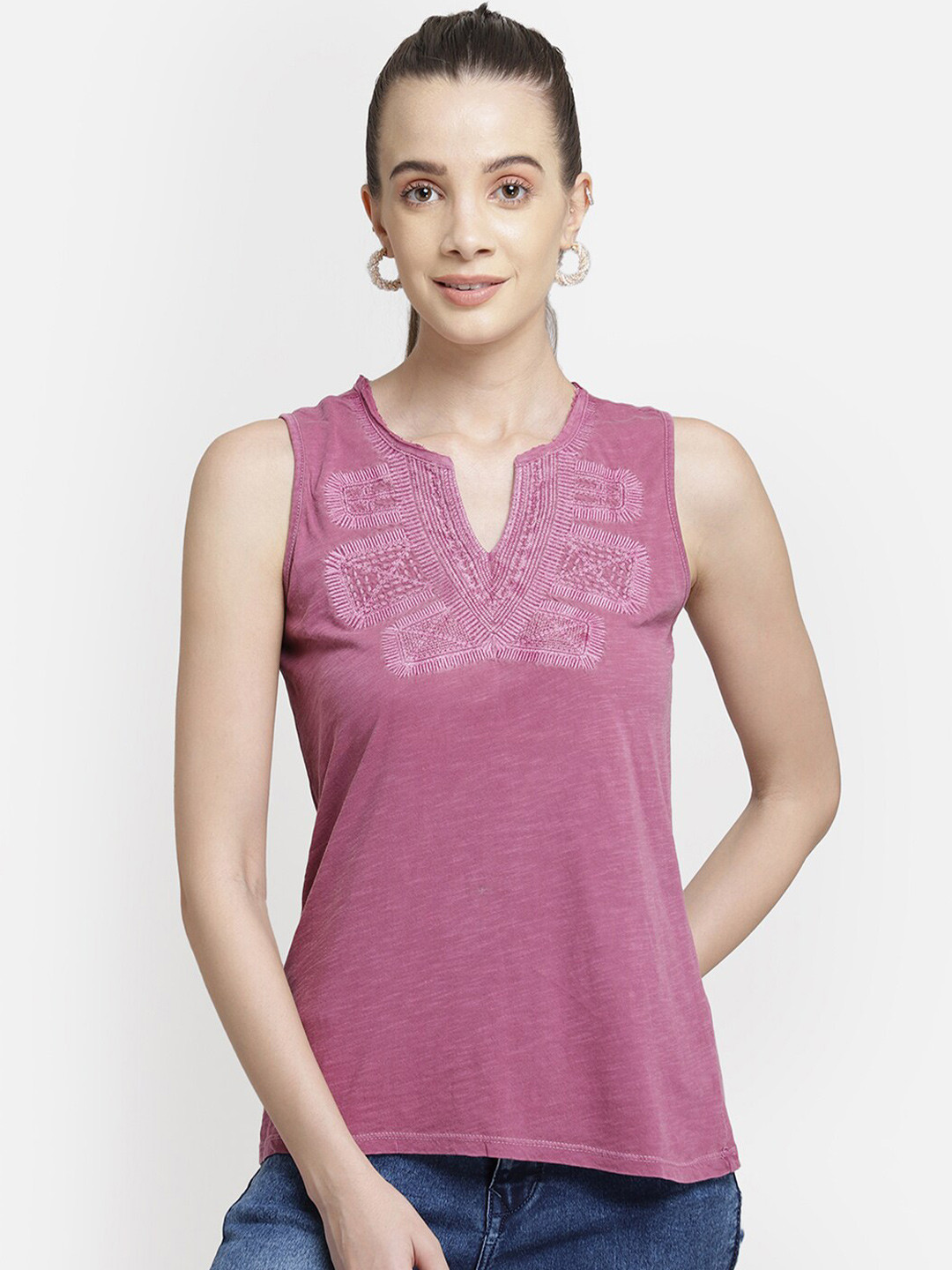 Aditi Wasan Embroidered Sleeveless Top